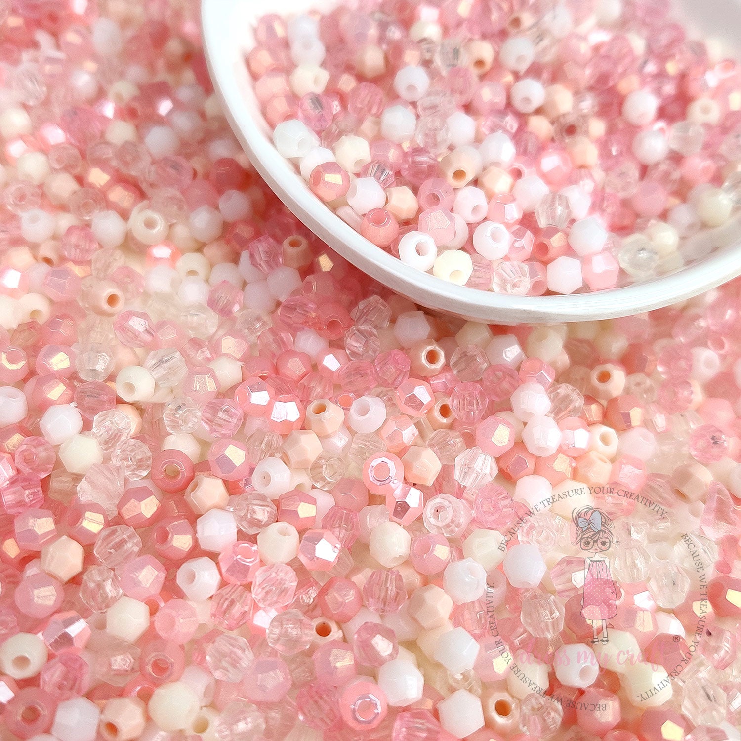 Hexagon Beads - Pink Family
