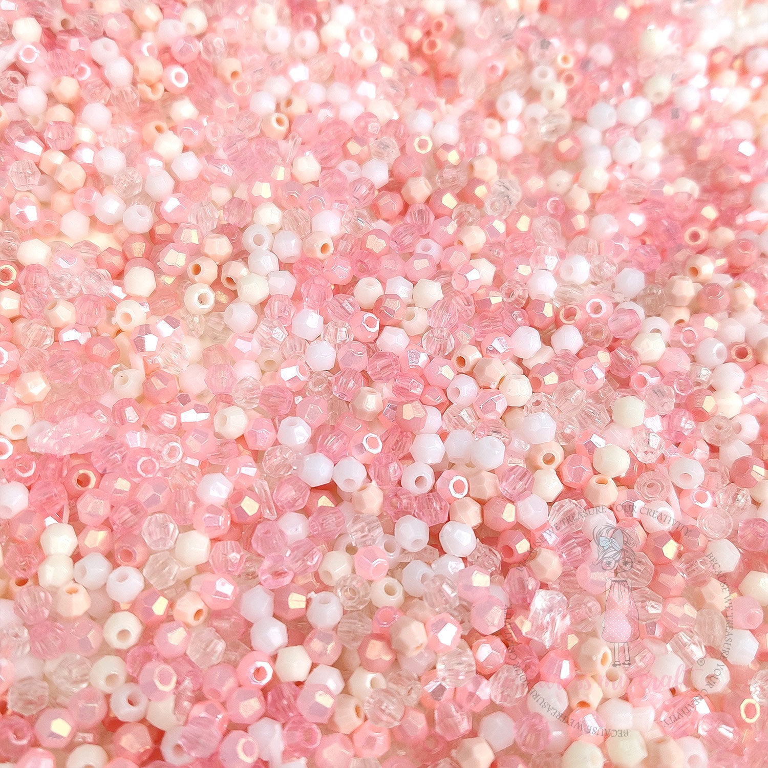 Hexagon Beads - Pink Family