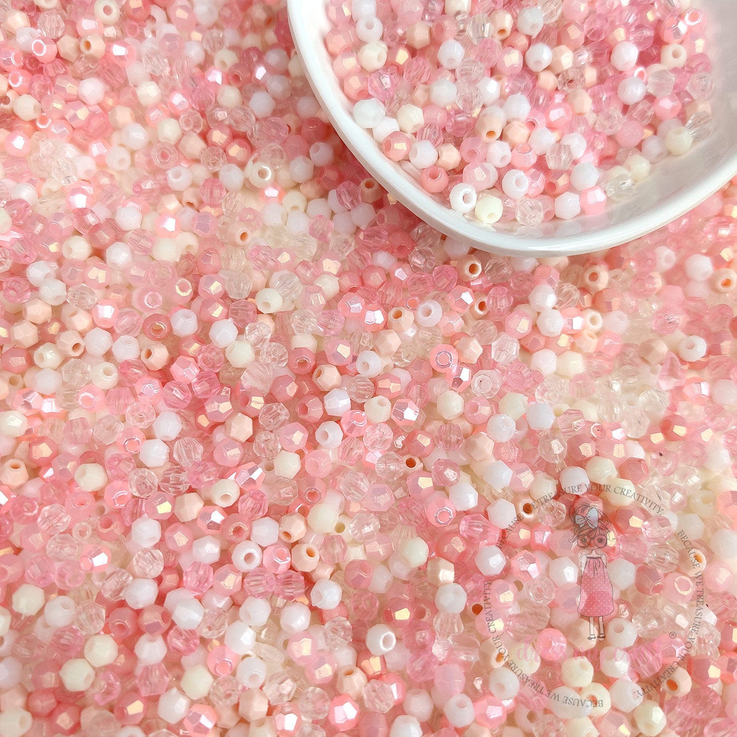 Hexagon Beads - Pink Family