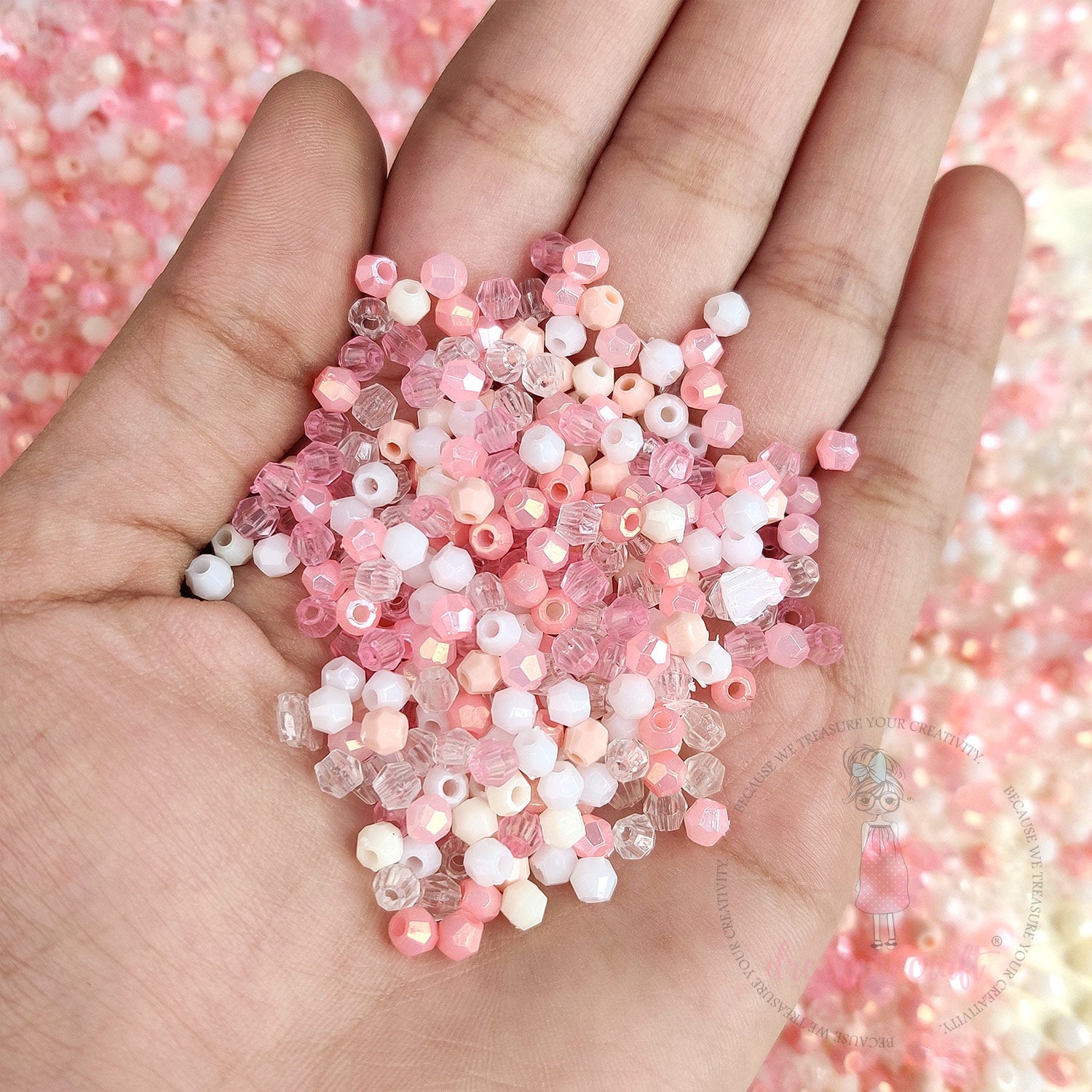 Hexagon Beads - Pink Family