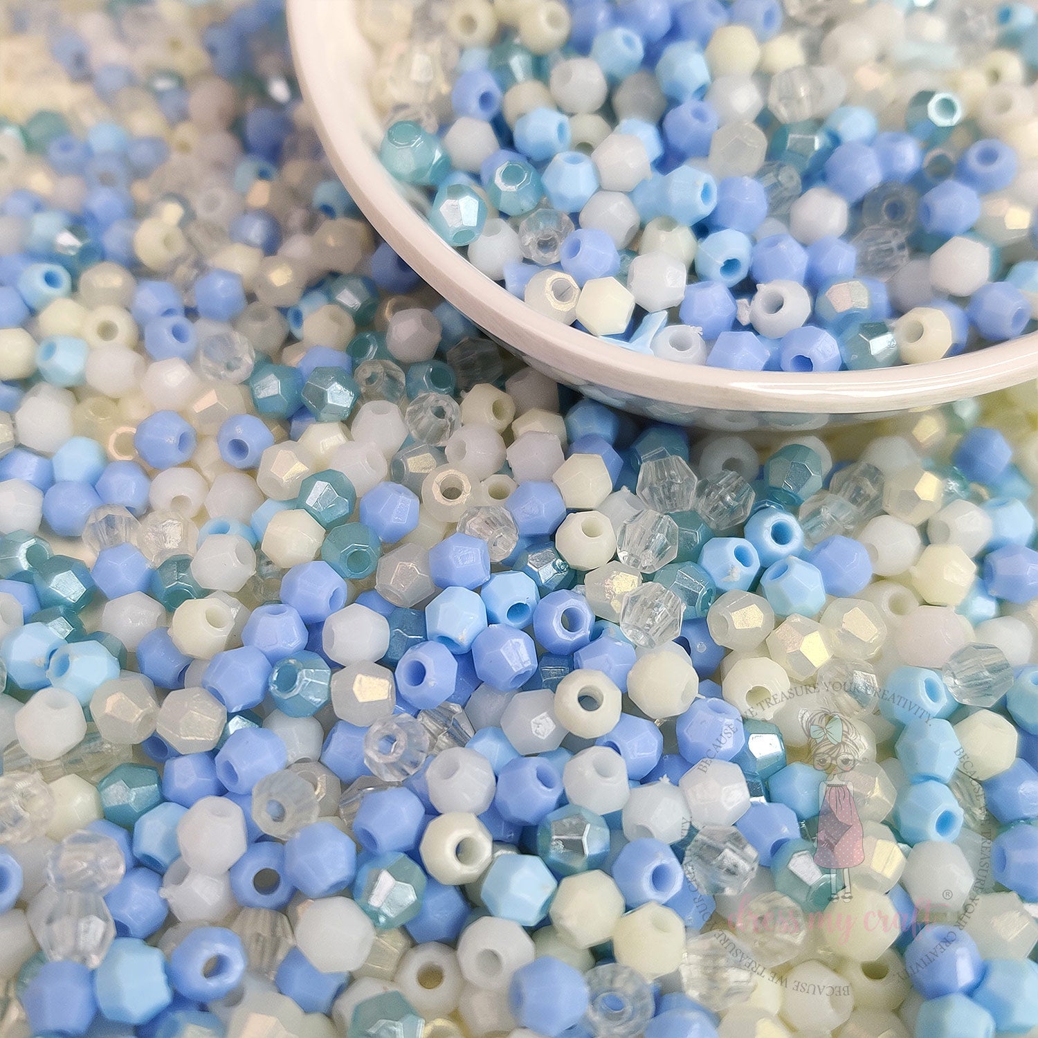 Hexagon Beads - Blue Family