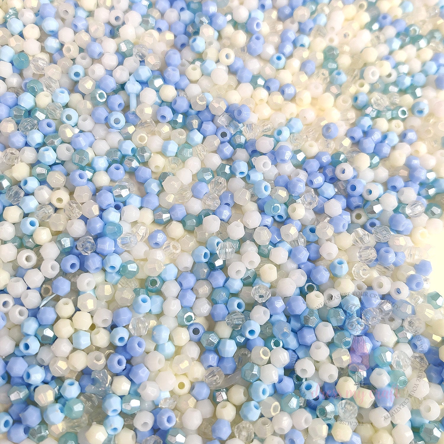 Hexagon Beads - Blue Family