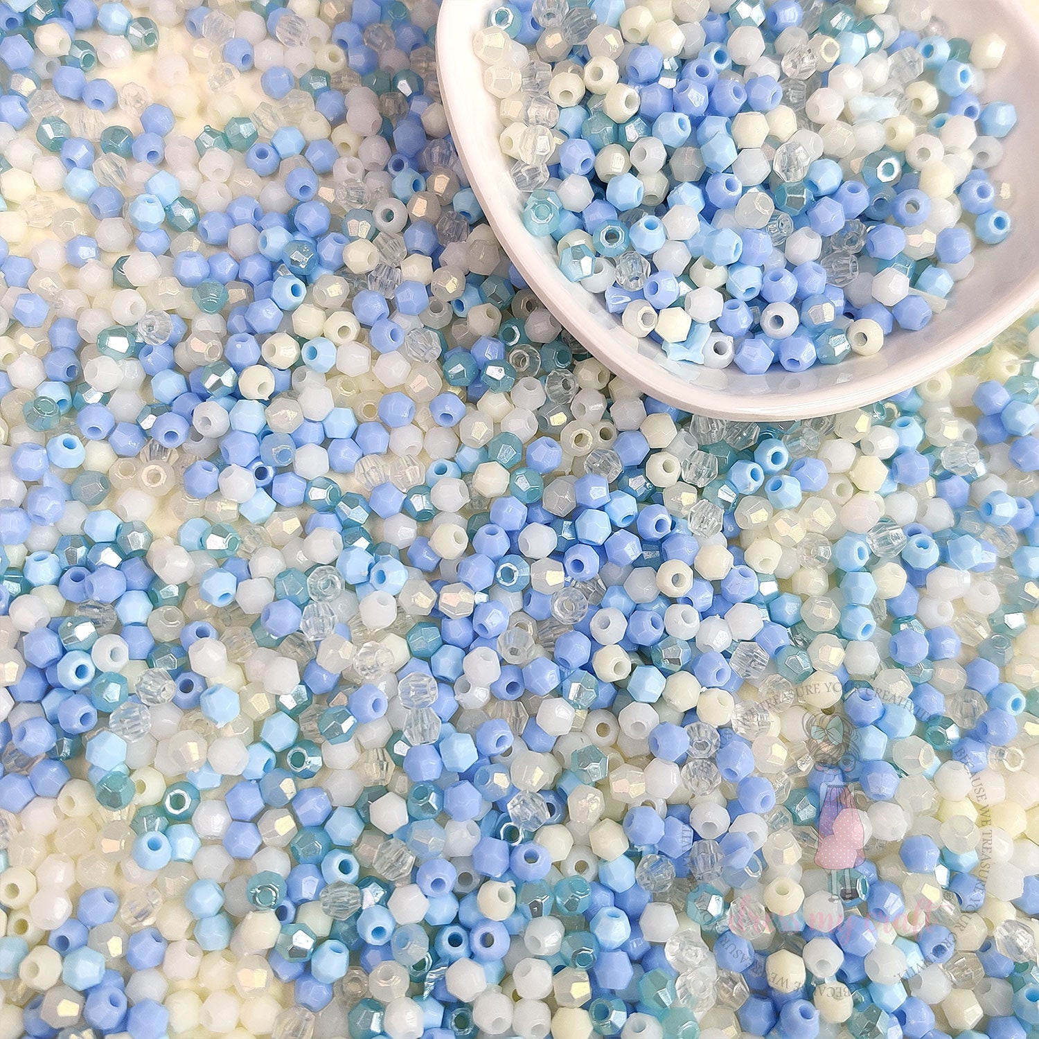 Hexagon Beads - Blue Family