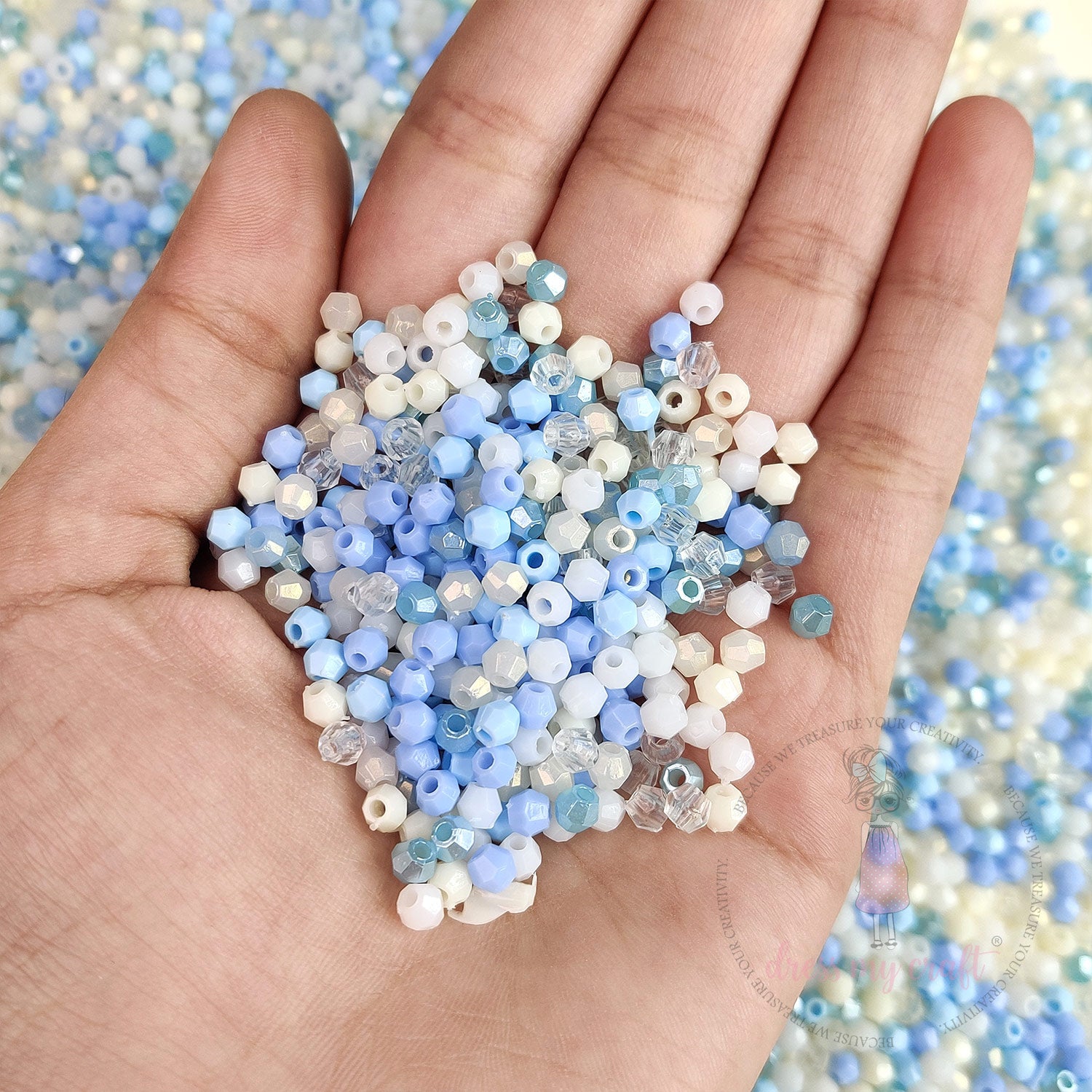 Hexagon Beads - Blue Family