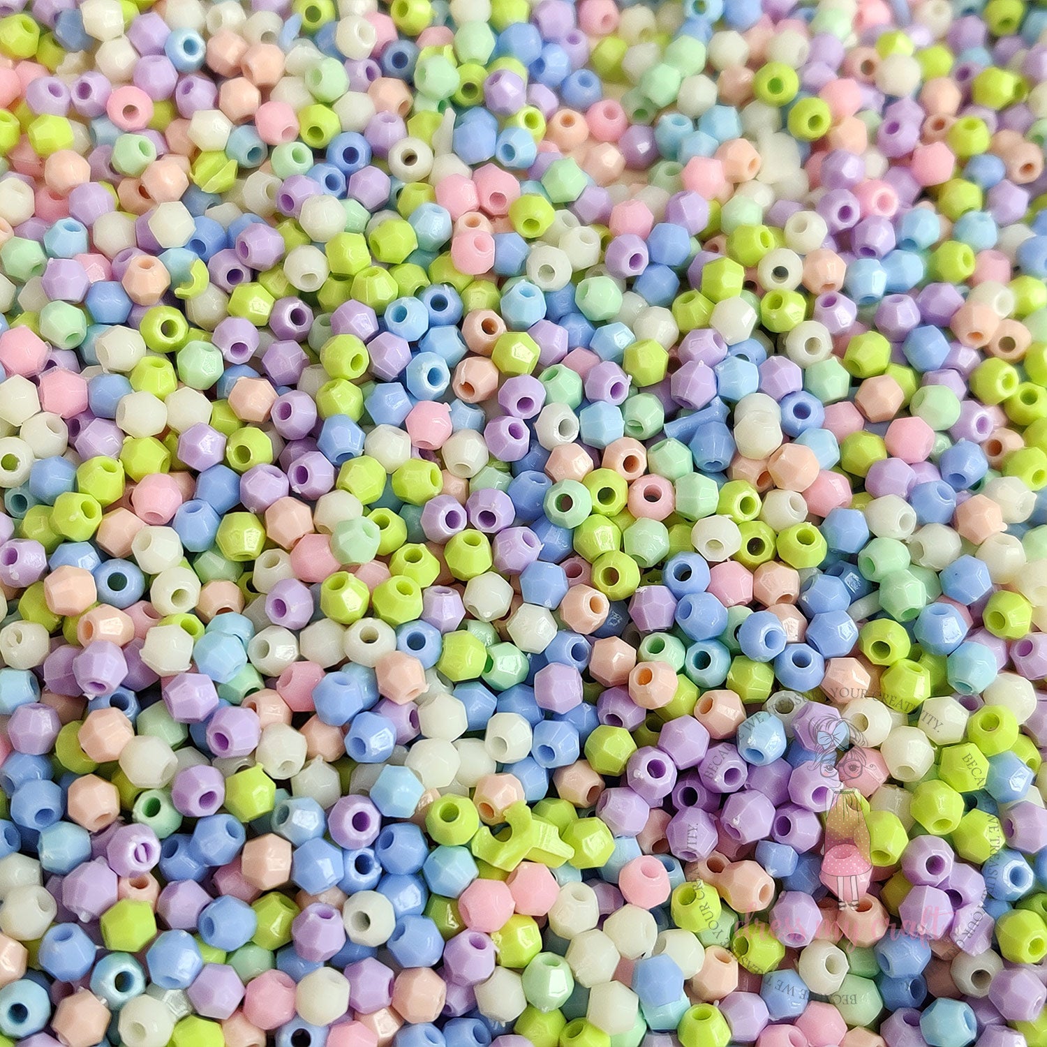 Hexagon Beads - Pastel Family