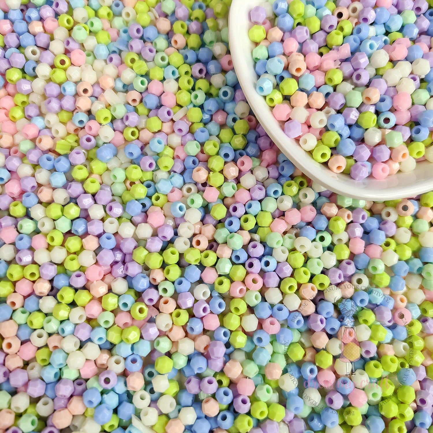 Hexagon Beads - Pastel Family