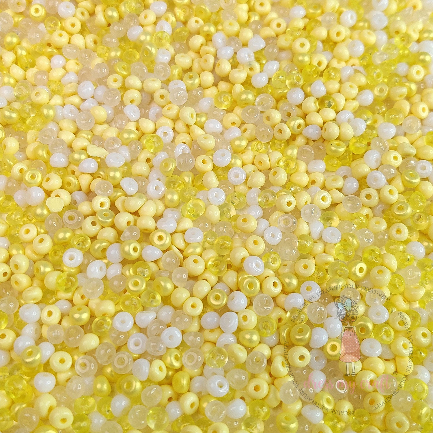 Pearl Tint Seed Beads - Yellow Family