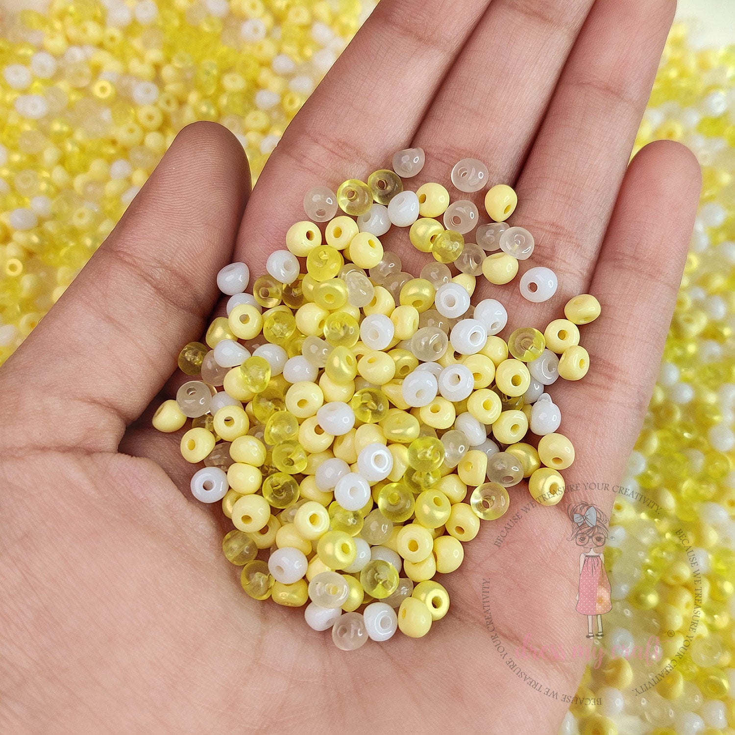 Pearl Tint Seed Beads - Yellow Family