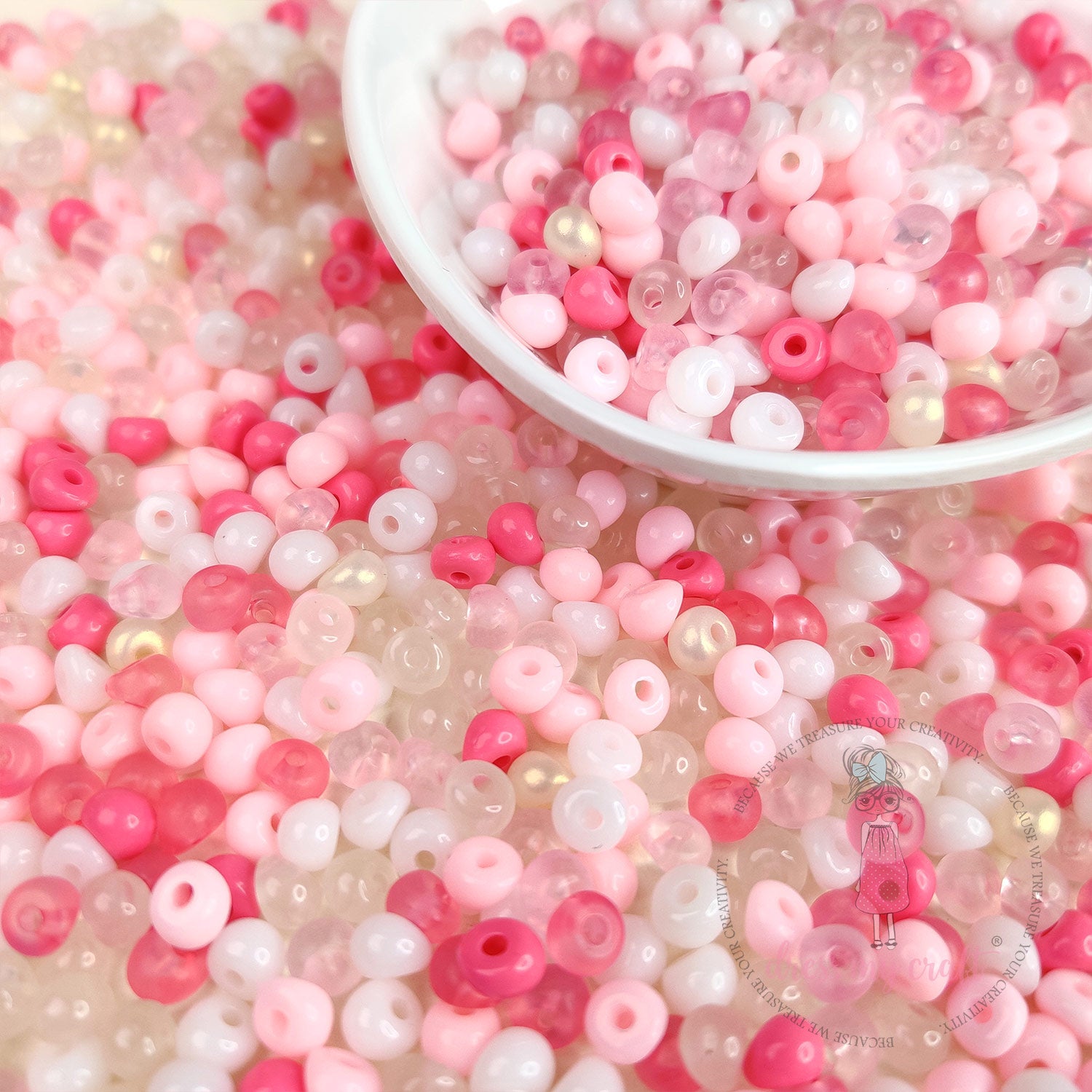 Pearl Tint Seed Beads - Pink Family