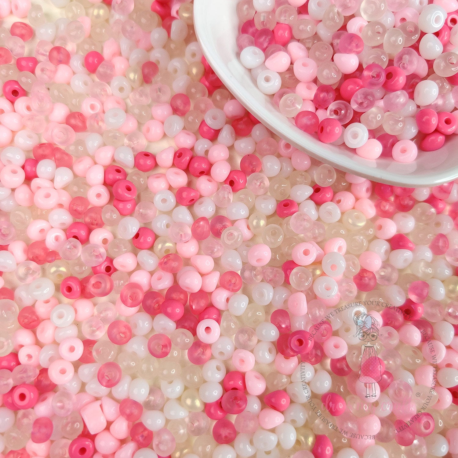 Pearl Tint Seed Beads - Pink Family