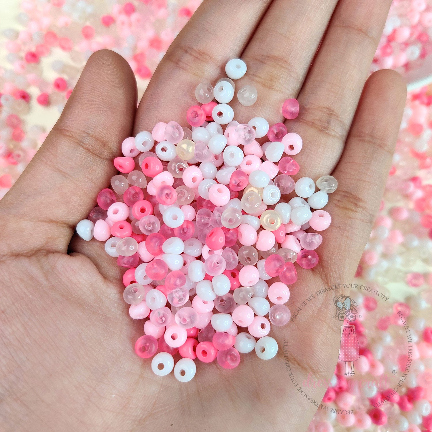 Pearl Tint Seed Beads - Pink Family