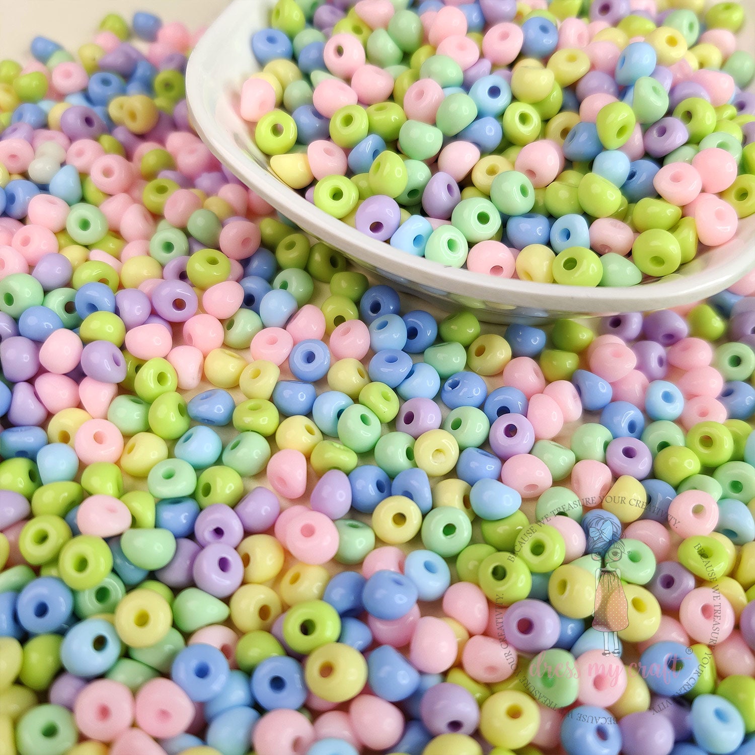Multicolor Seed Beads - Pastel Family