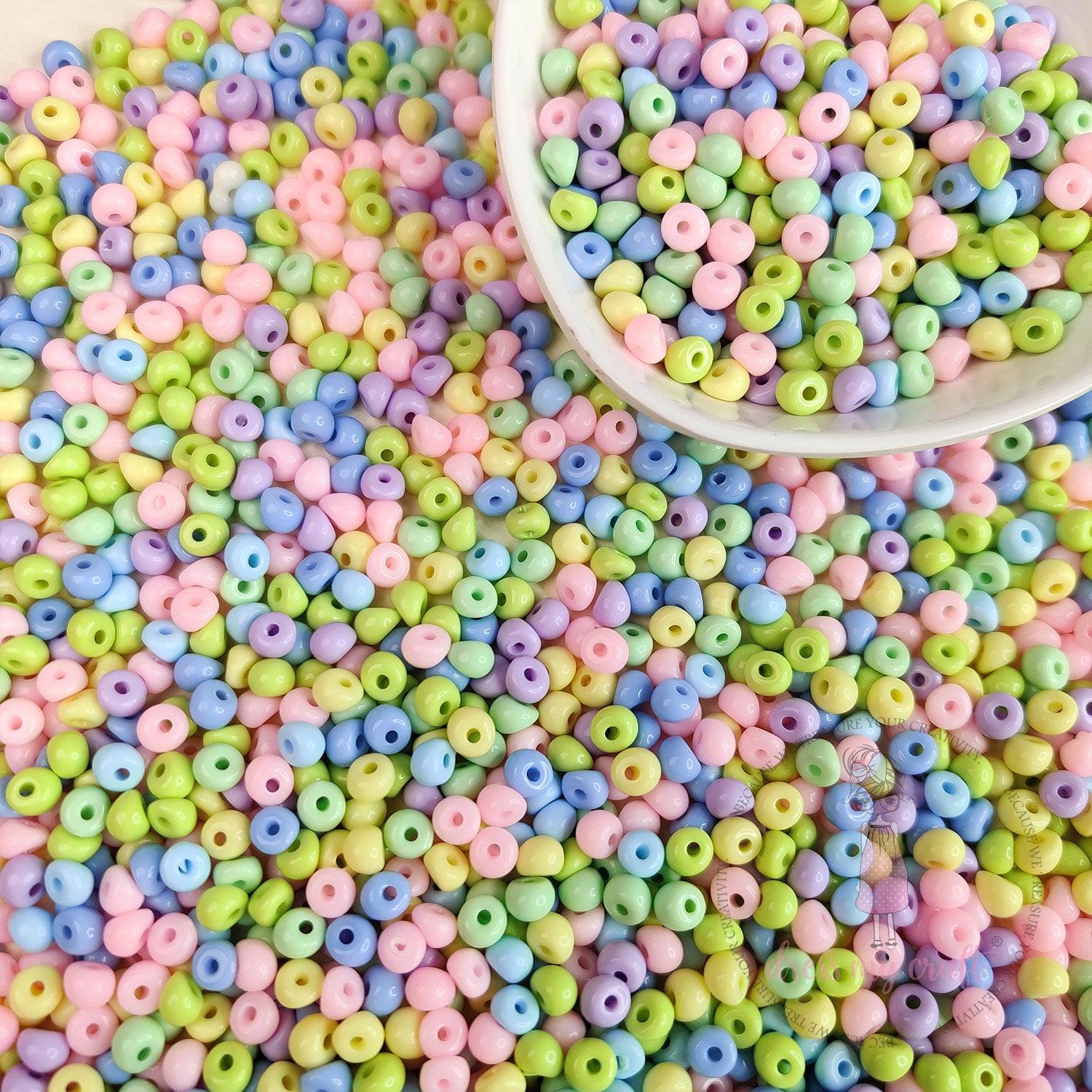 Multicolor Seed Beads - Pastel Family