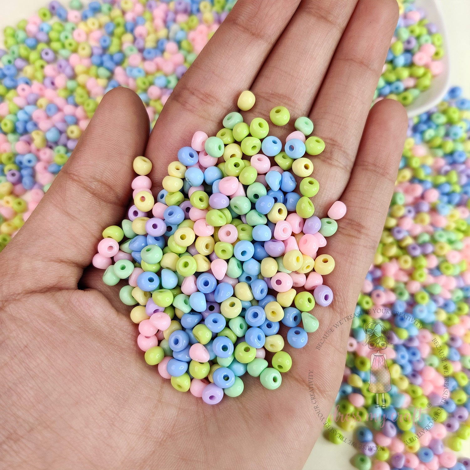Multicolor Seed Beads - Pastel Family