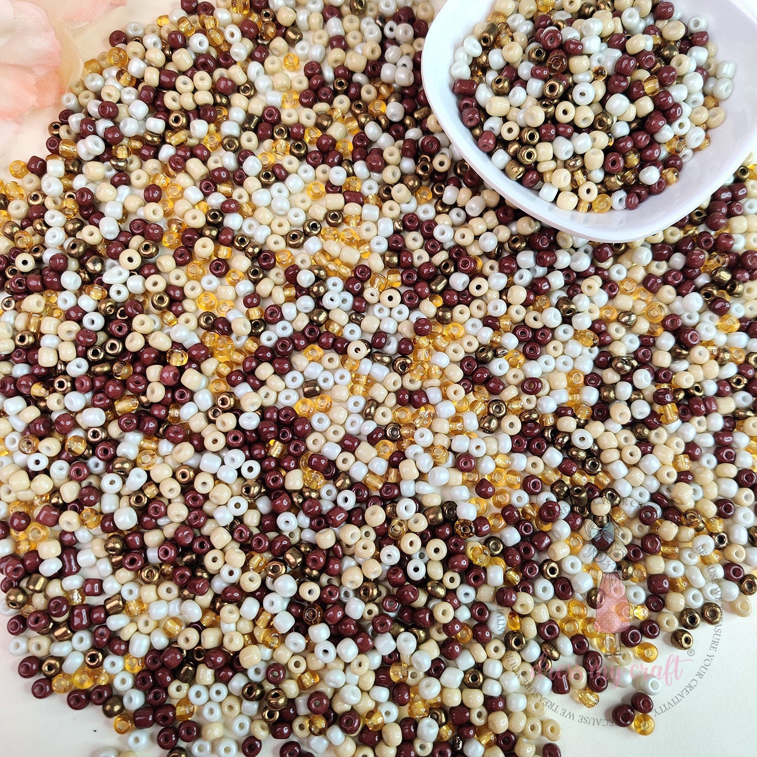 Acrylic Seed Beads - Brown Family