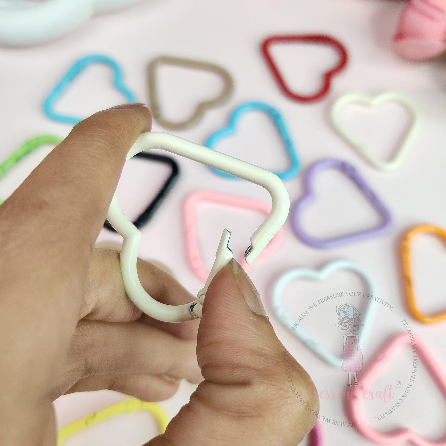 Multicolor Hearts Heavy Metal Ring