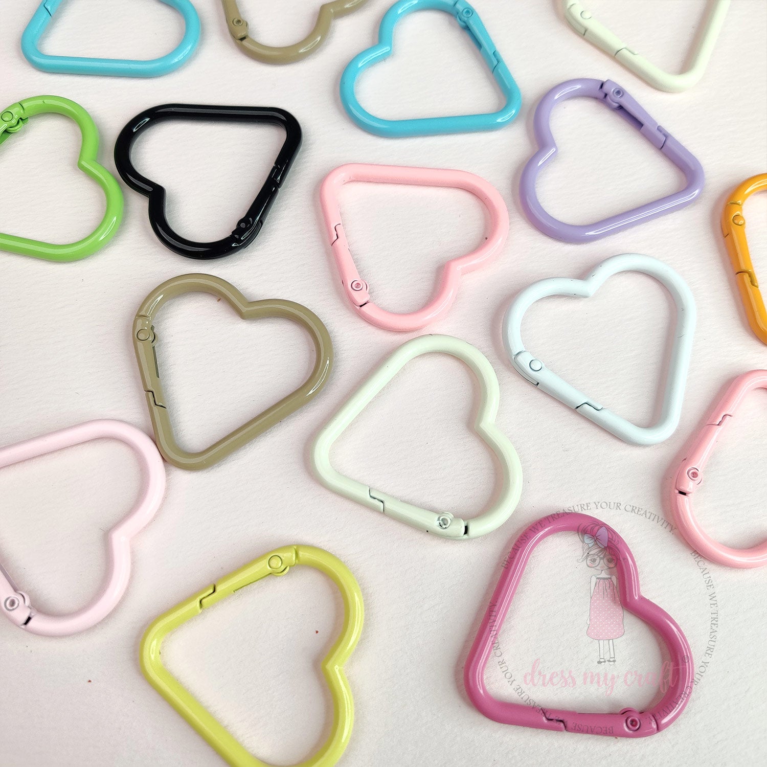 Multicolor Hearts Heavy Metal Ring