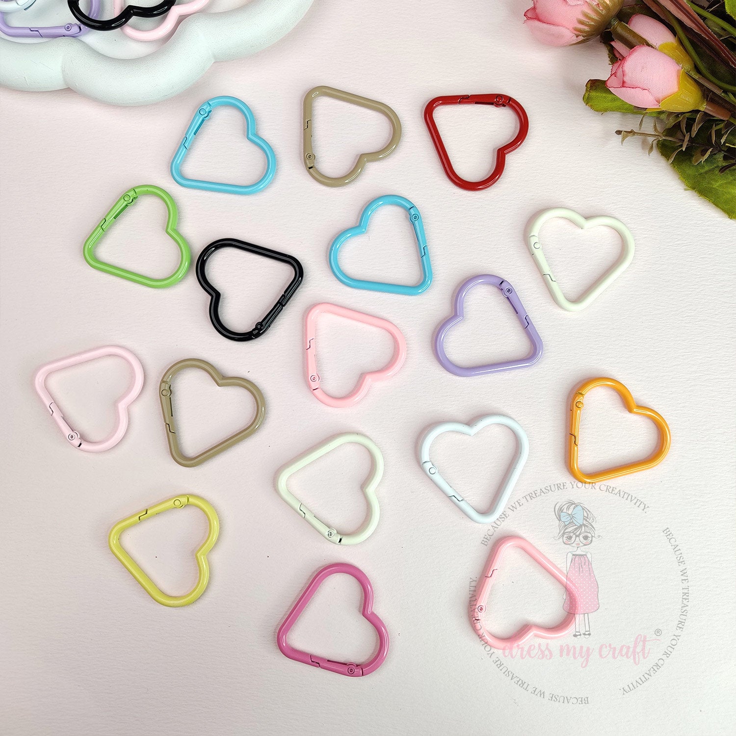 Multicolor Hearts Heavy Metal Ring