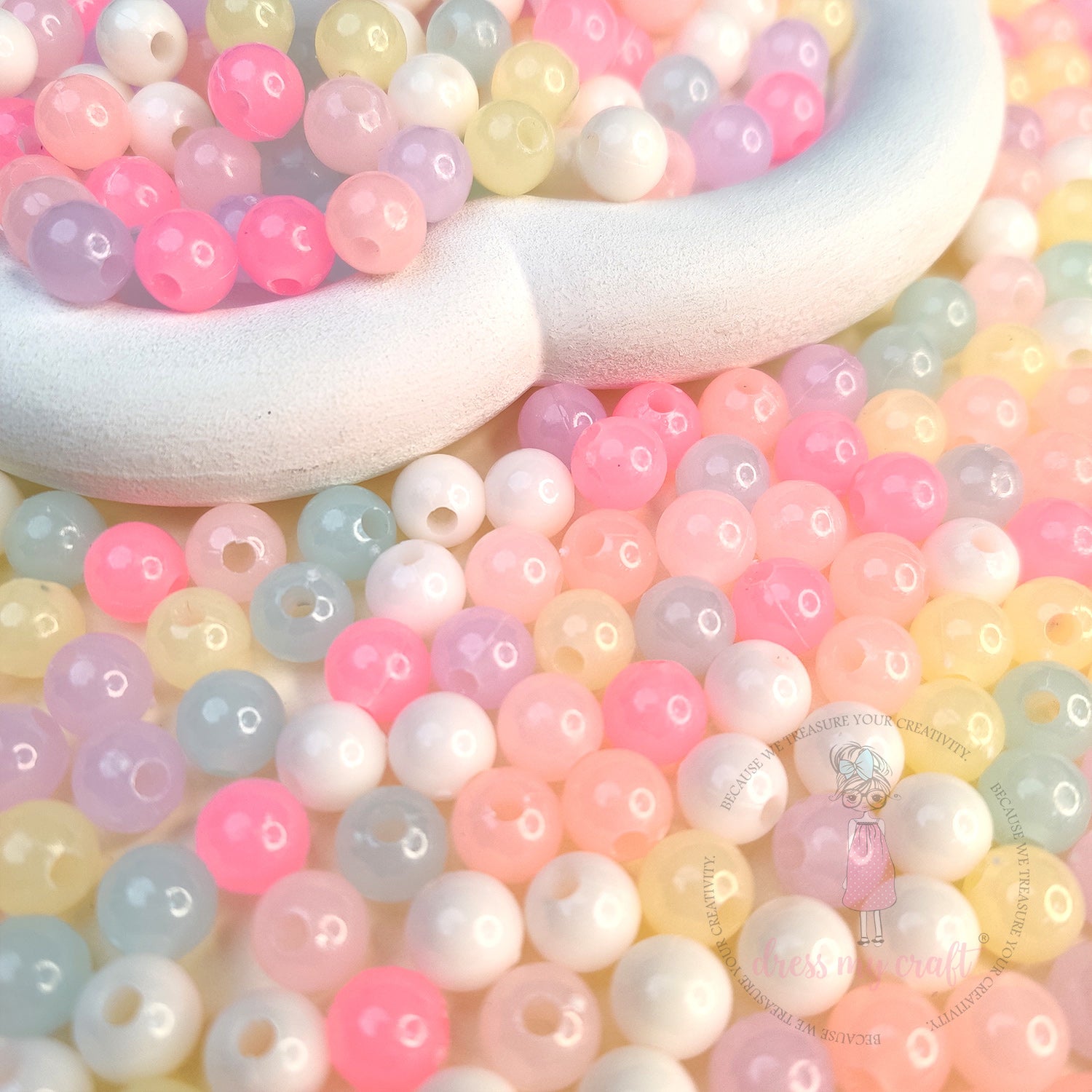 Matt Pastel Beads - 8 MM