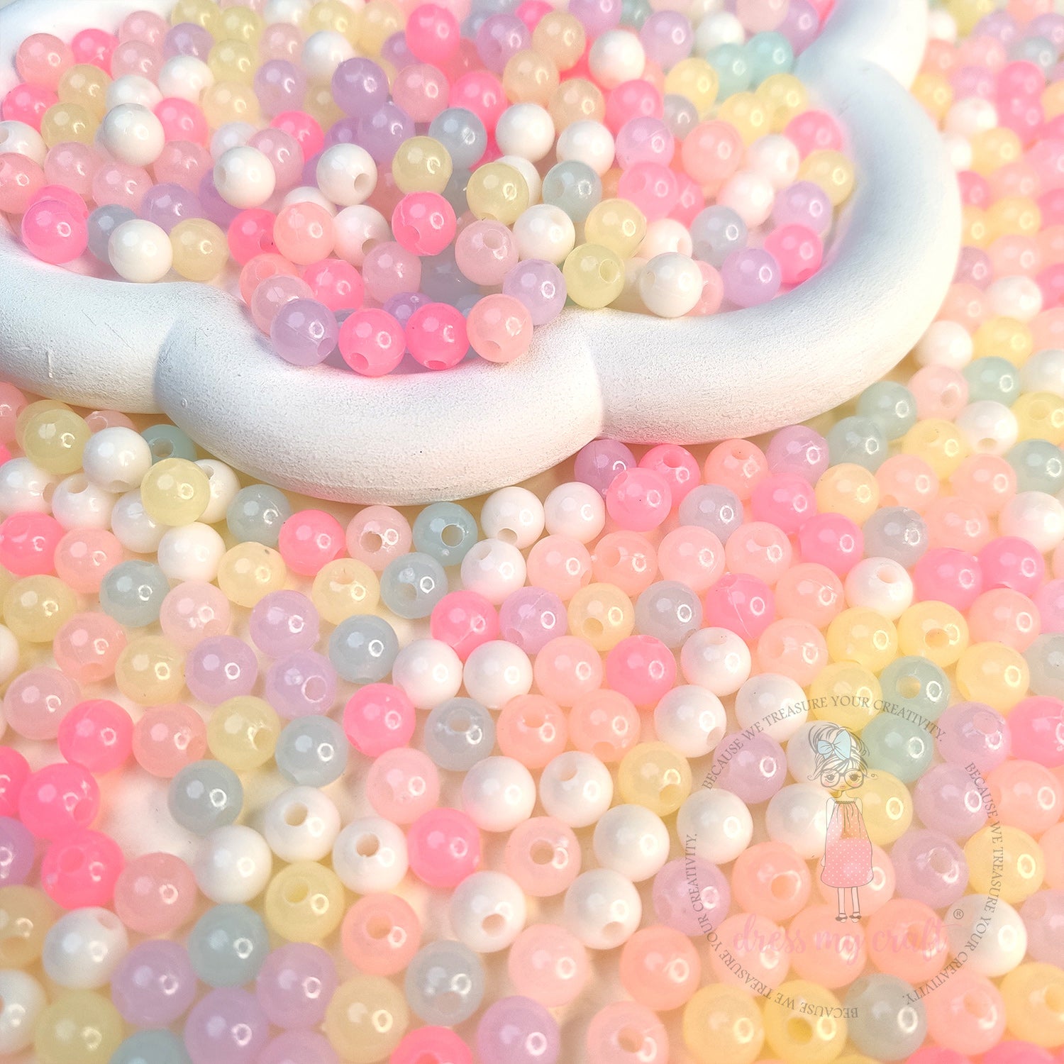 Matt Pastel Beads - 8 MM