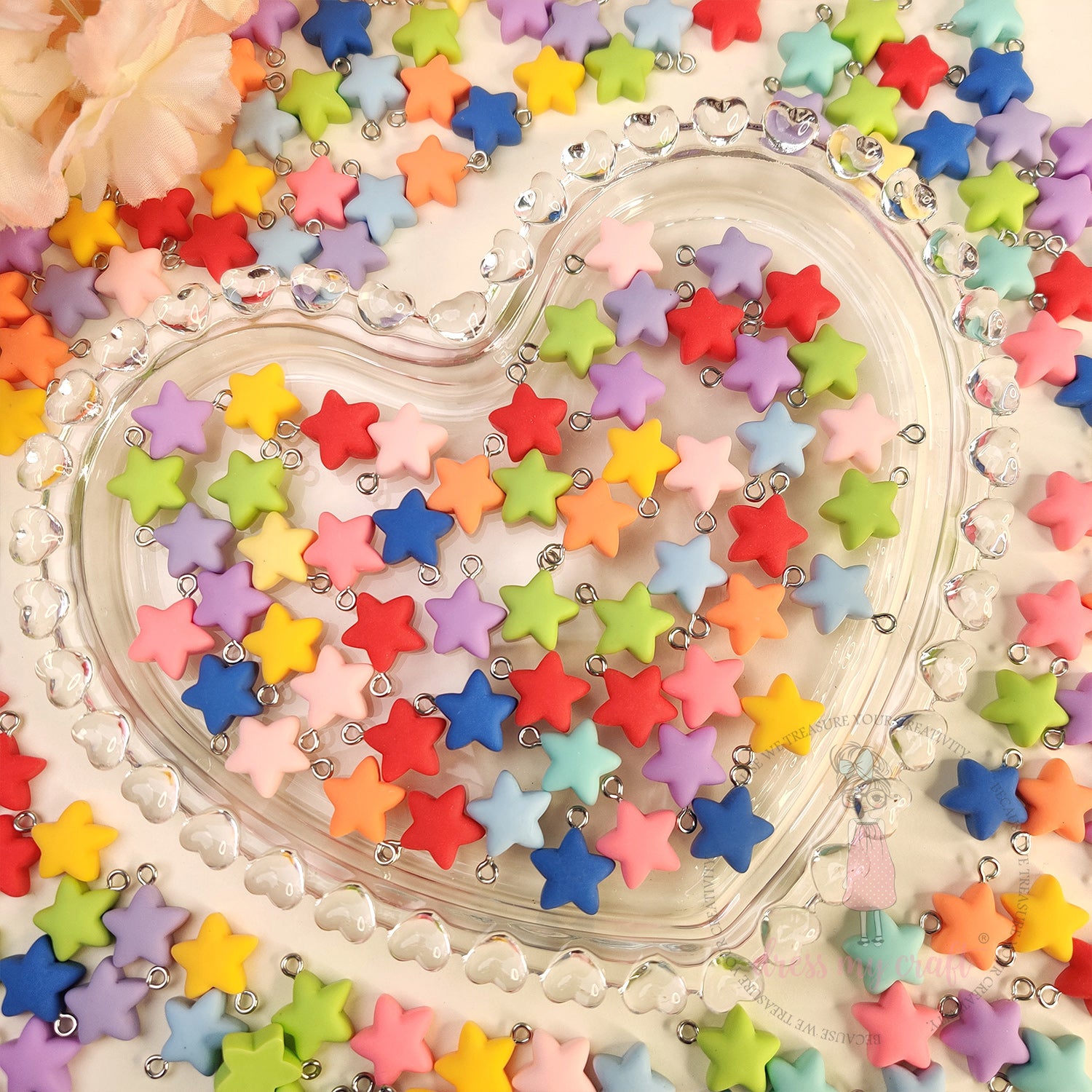 Multicolor Hanging Stars With Loop