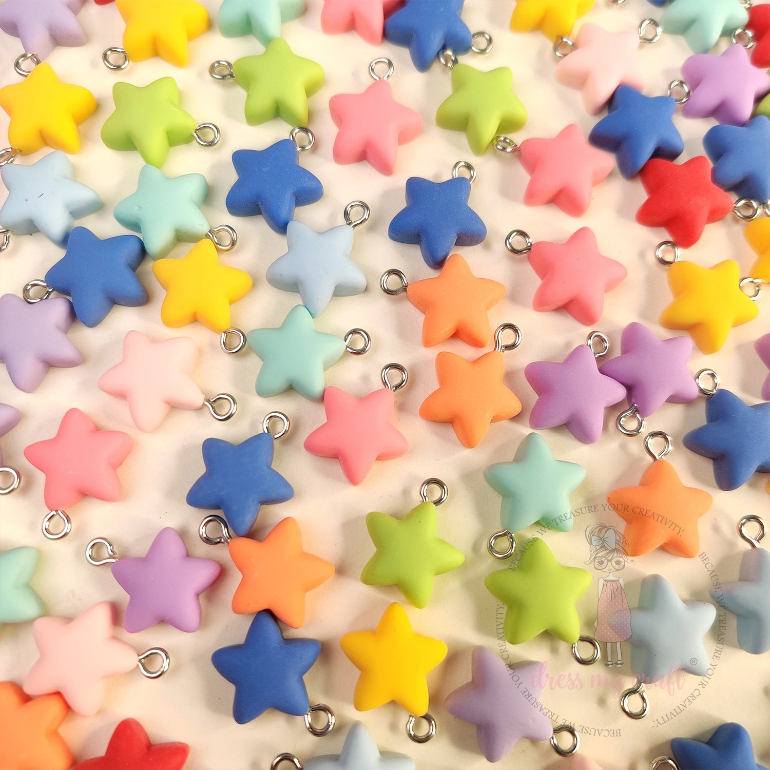 Multicolor Hanging Stars With Loop