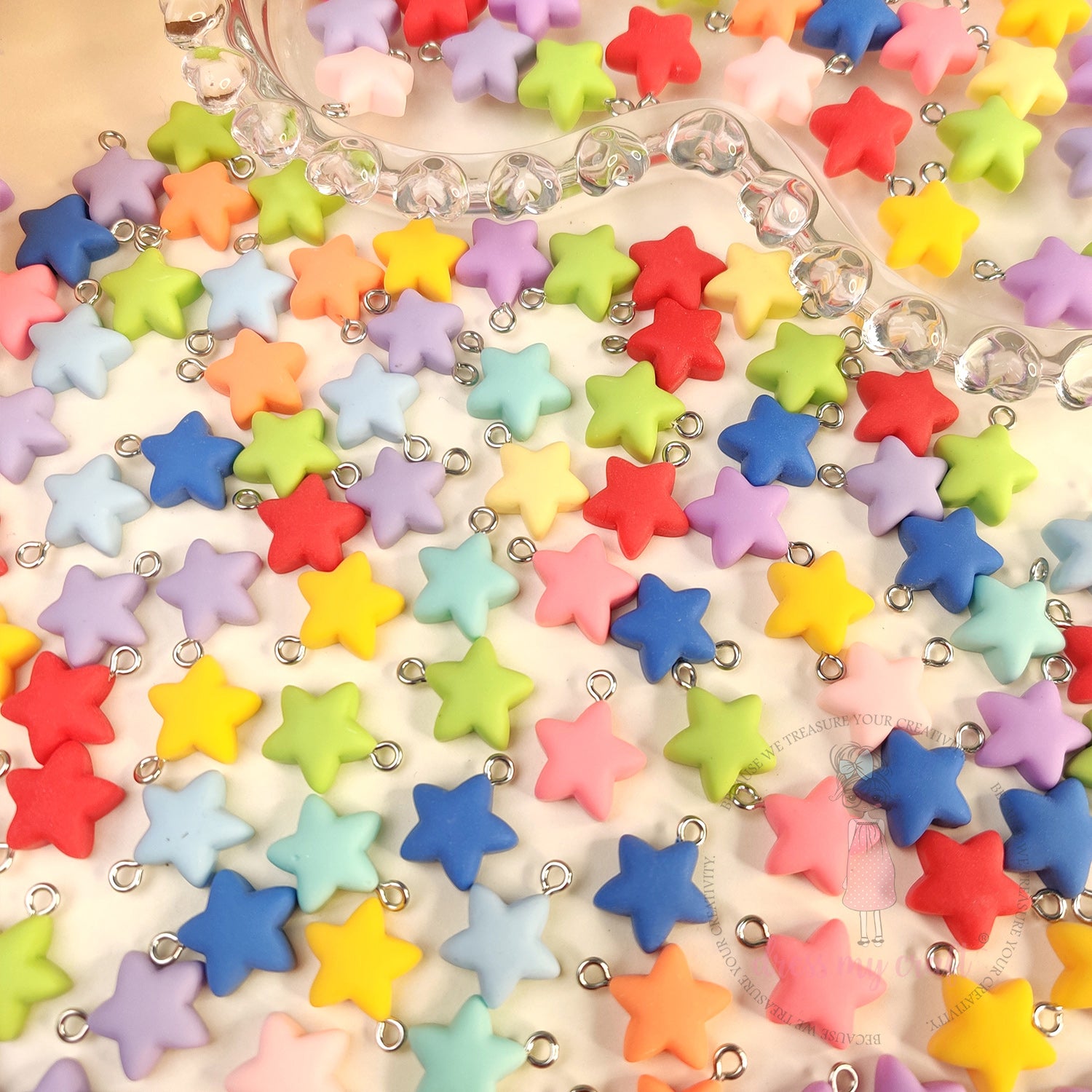 Multicolor Hanging Stars With Loop