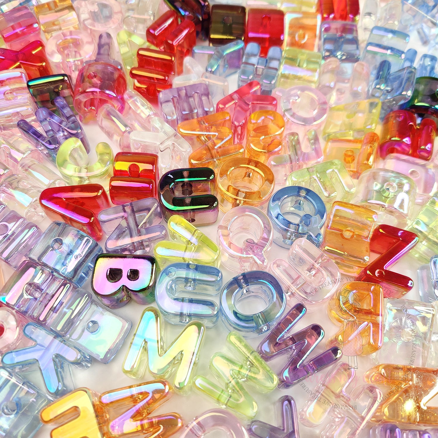 A to Z Alphabet Rainbow Glow Beads – Assorted Colors