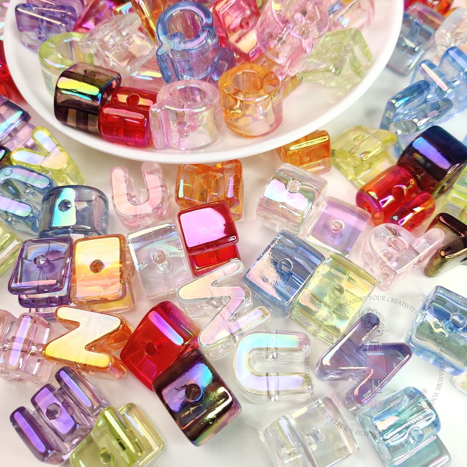 A to Z Alphabet Rainbow Glow Beads – Assorted Colors