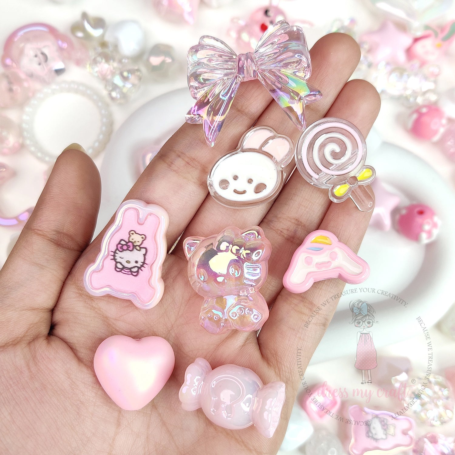 Premium Acrylic Beads - Pink Family