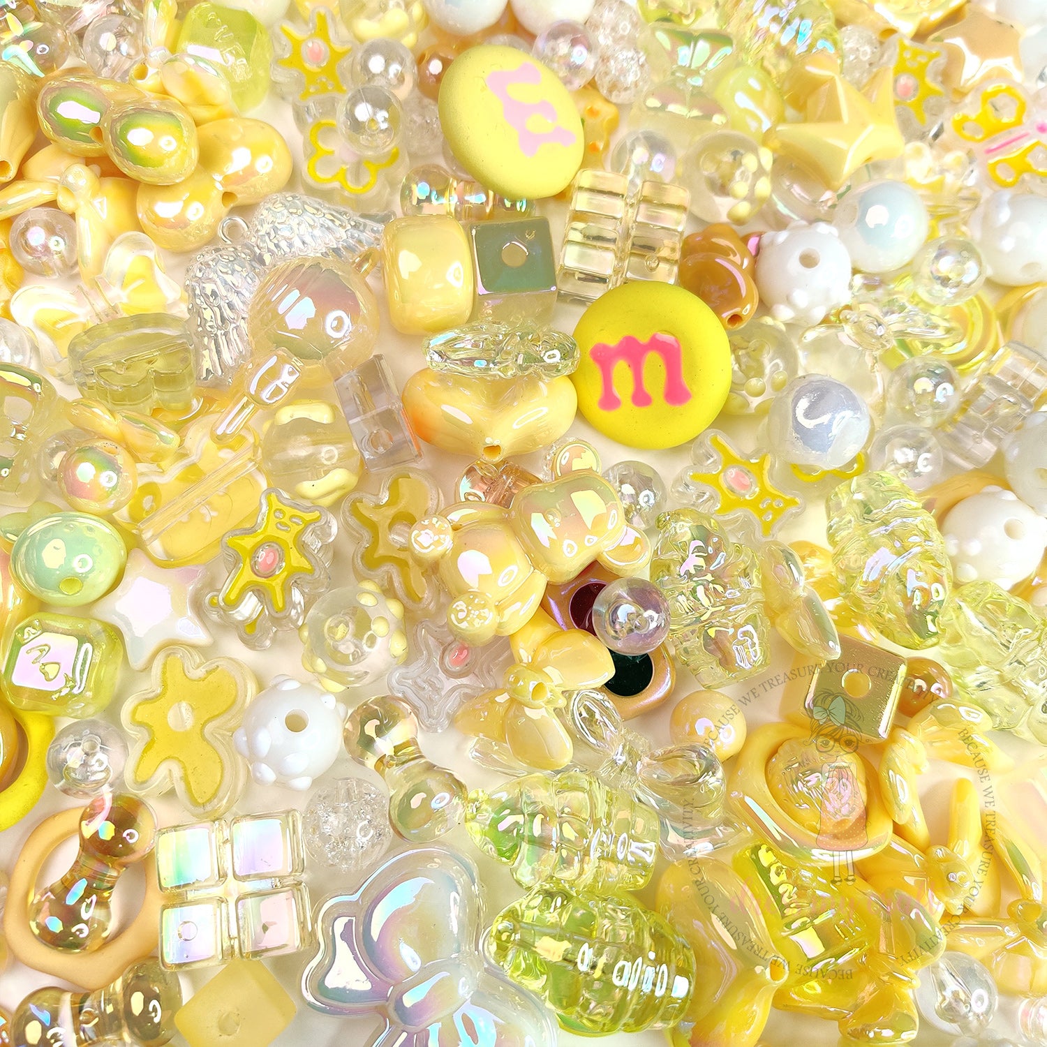 Premium Acrylic Beads - Yellow Family