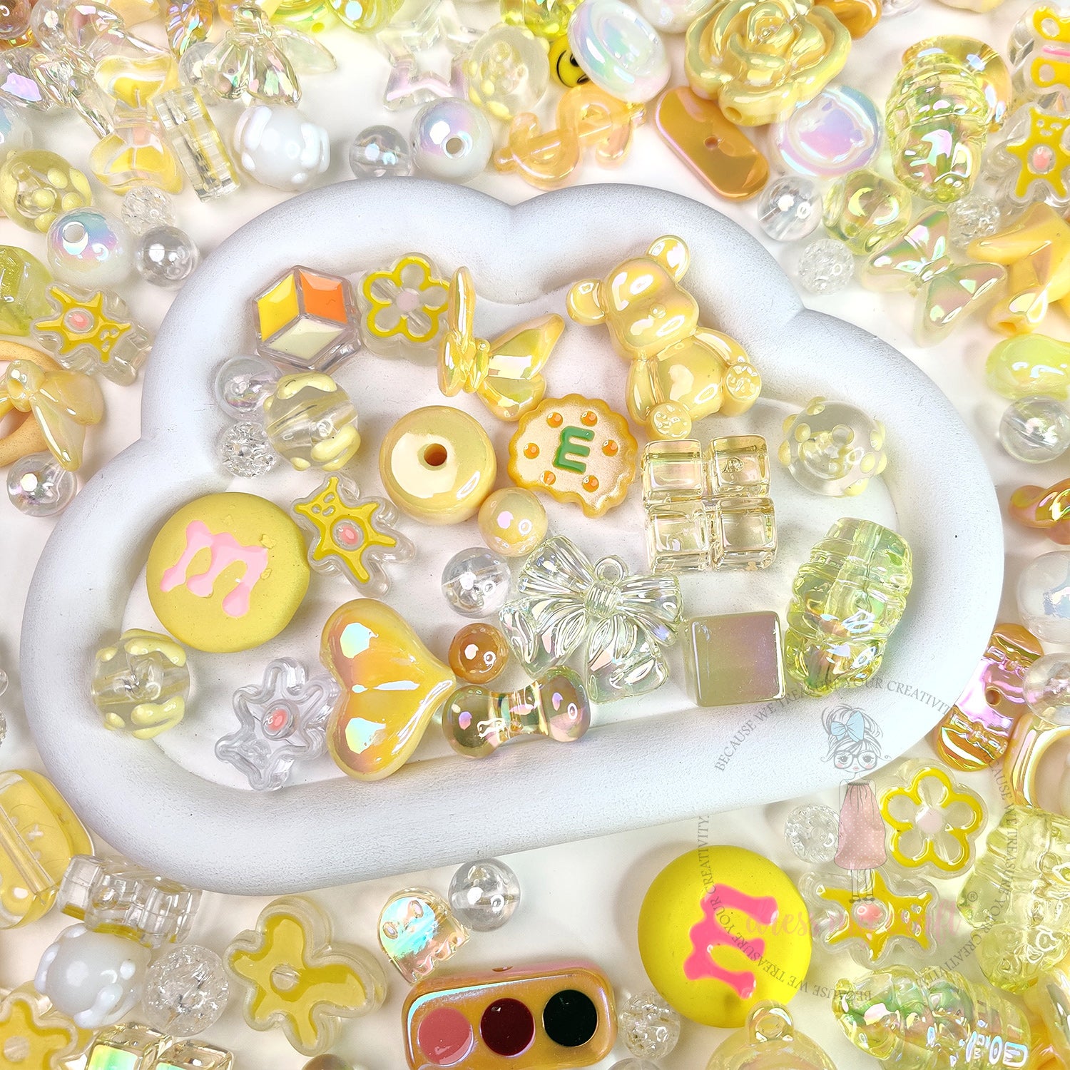 Premium Acrylic Beads - Yellow Family