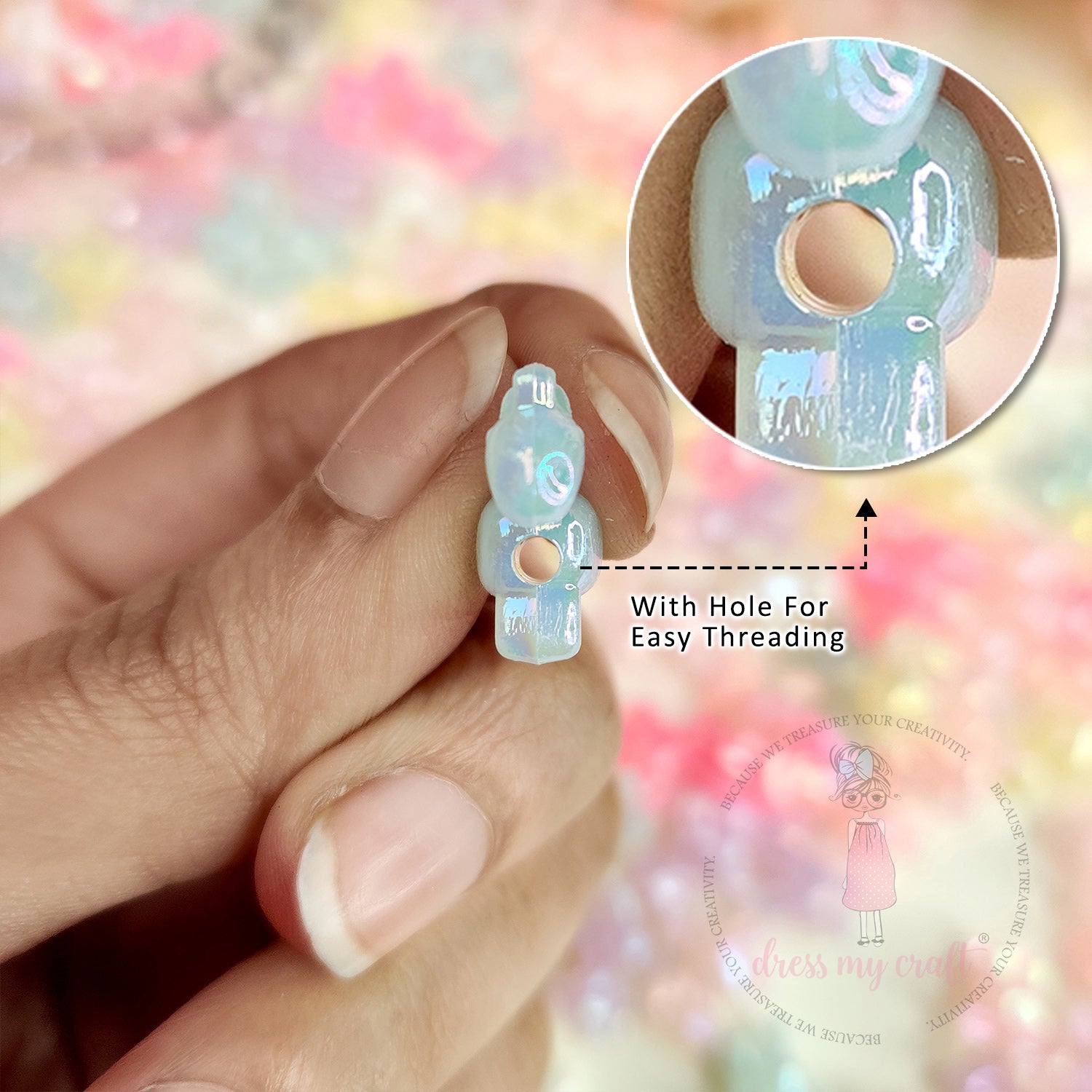 Holographic Fairy Pony Beads