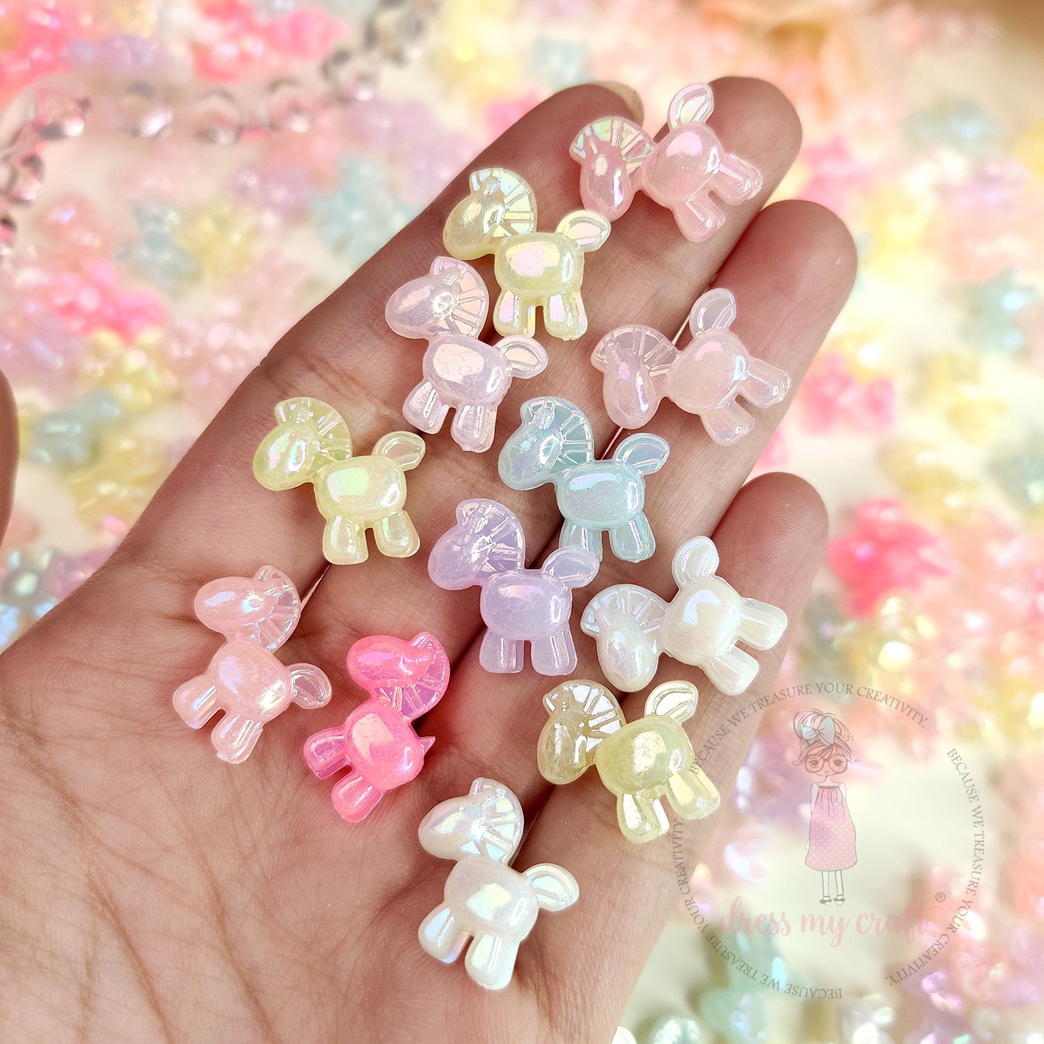 Holographic Fairy Pony Beads