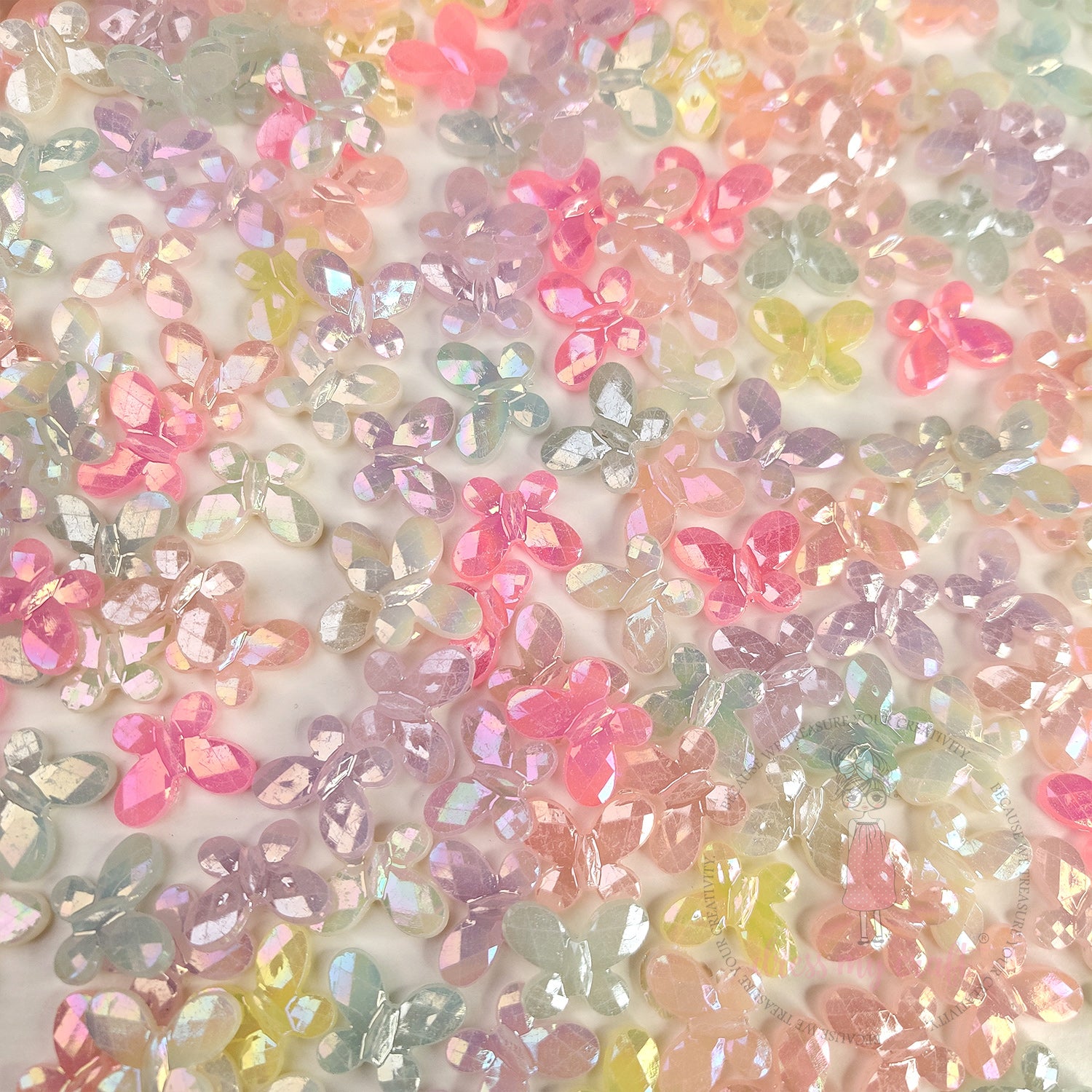 Holographic Crystal Wing Butterfly Beads