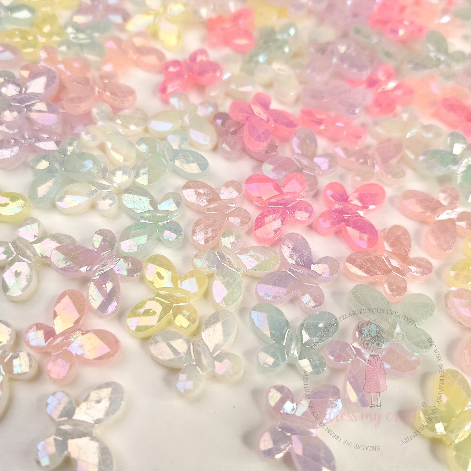 Holographic Crystal Wing Butterfly Beads