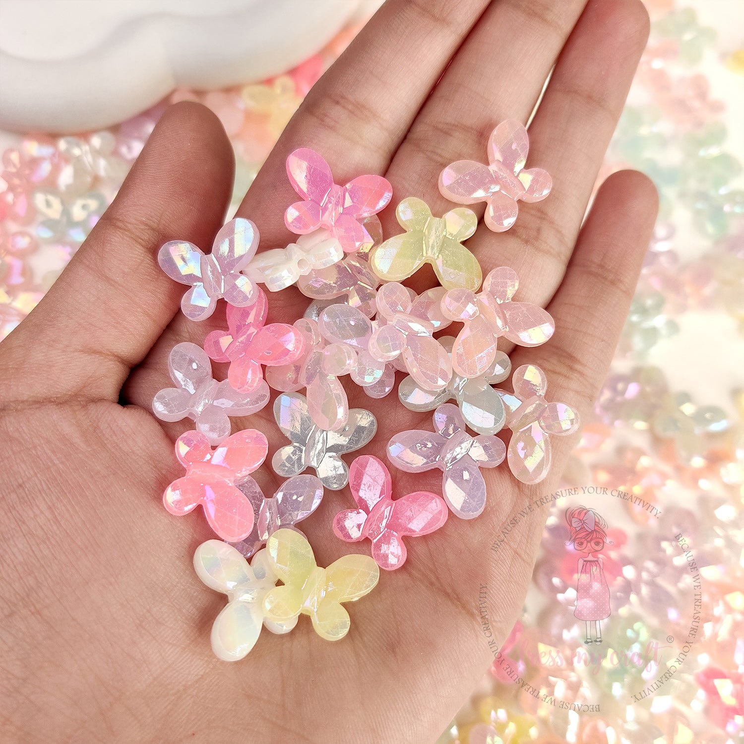 Holographic Crystal Wing Butterfly Beads