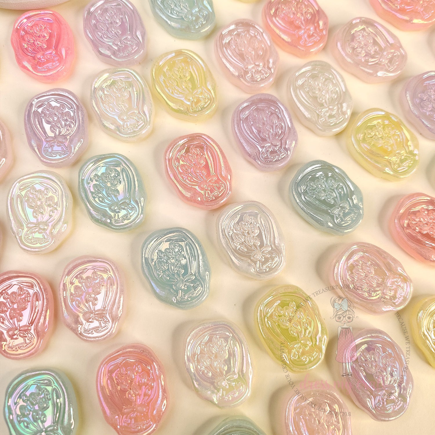 Holographic Jelly Wax Seal Beads