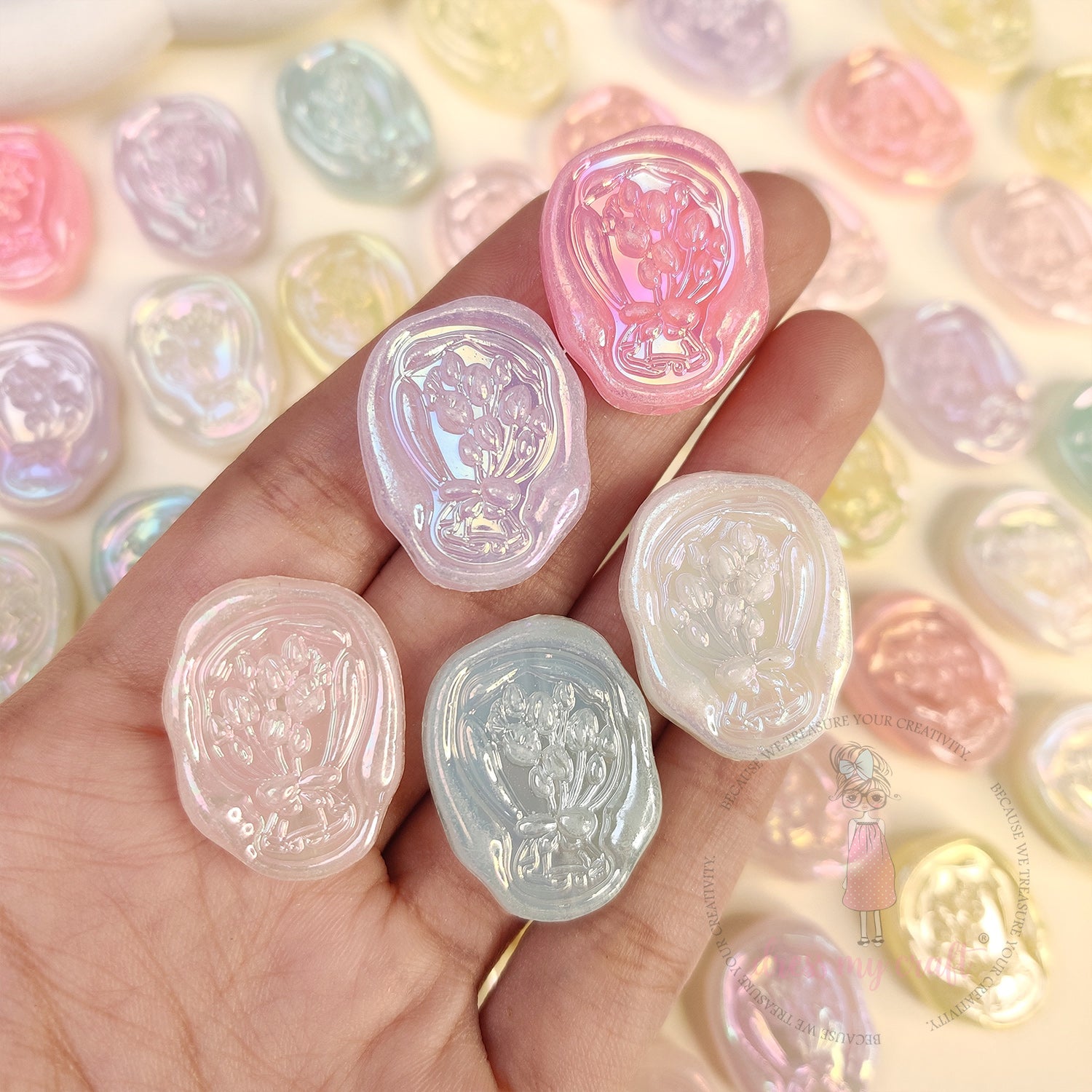 Holographic Jelly Wax Seal Beads