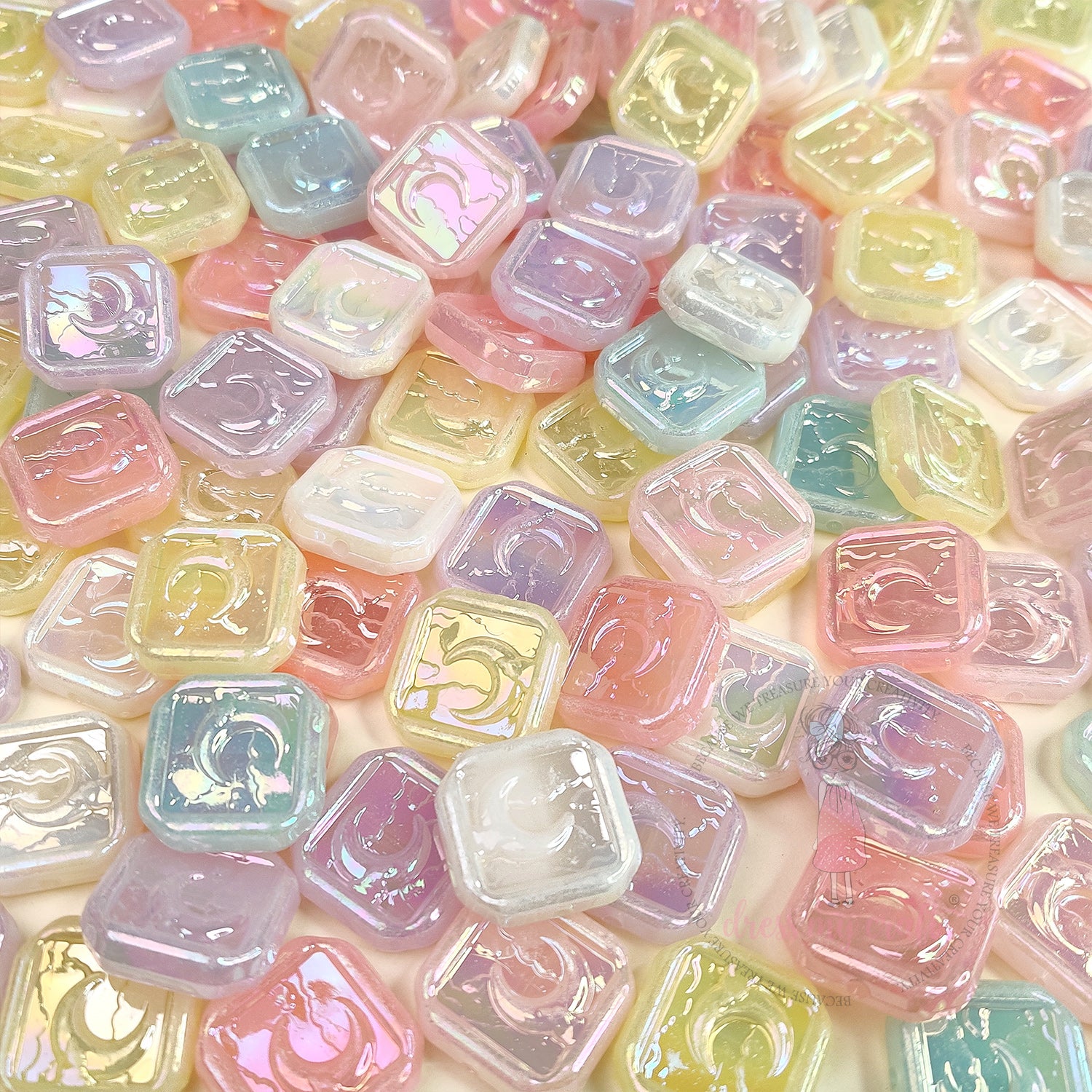 Holographic Jelly Moonlit Dream Beads