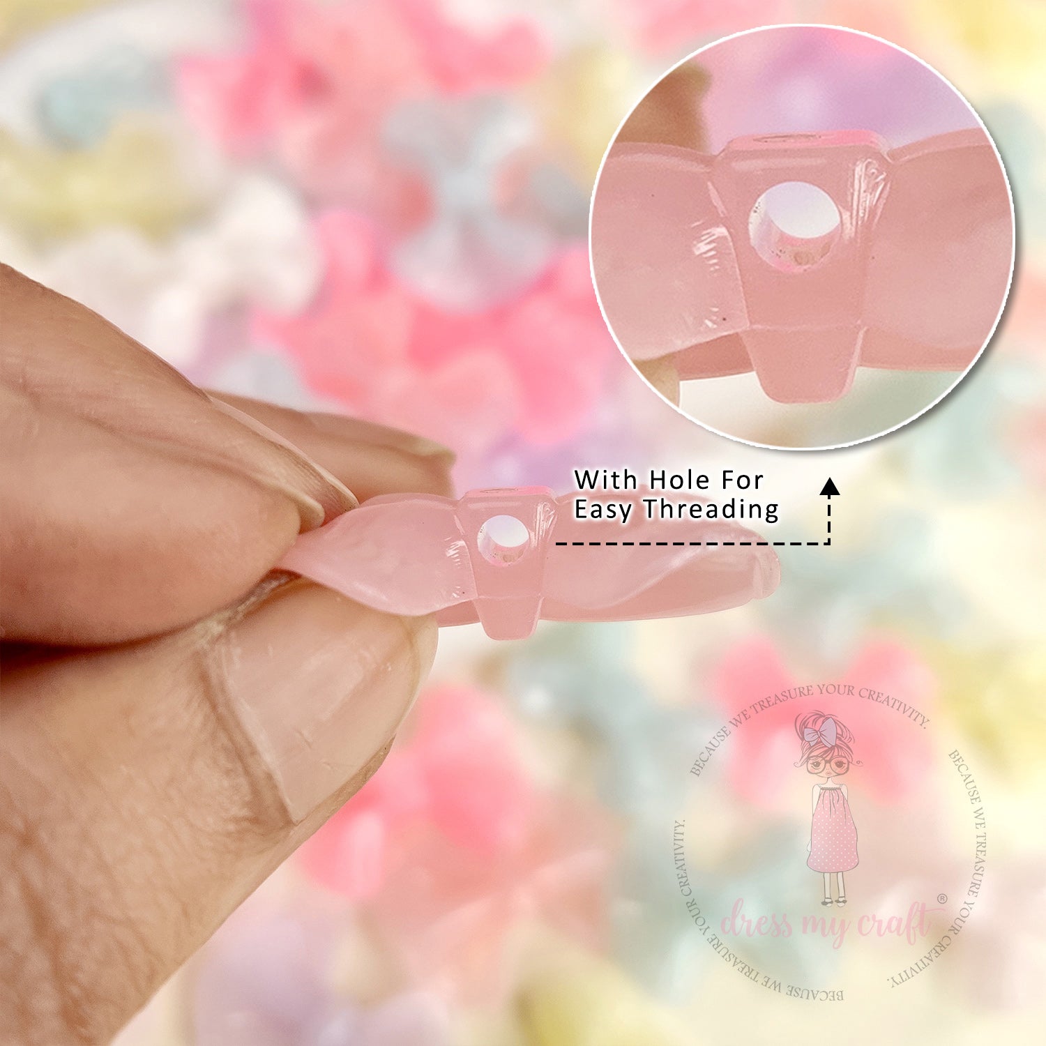 Pastel Jelly Belle Bow Beads