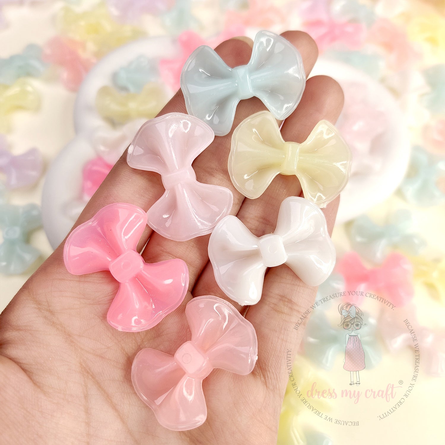 Pastel Jelly Belle Bow Beads