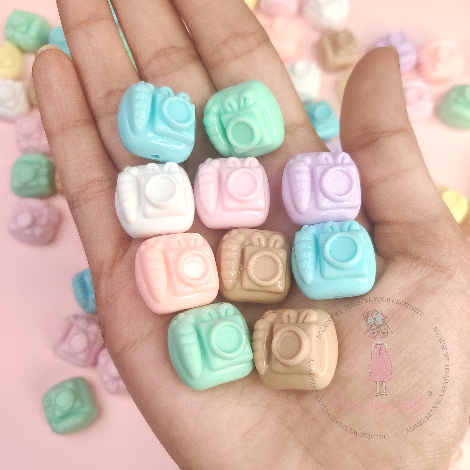 Pastel Camera Beads