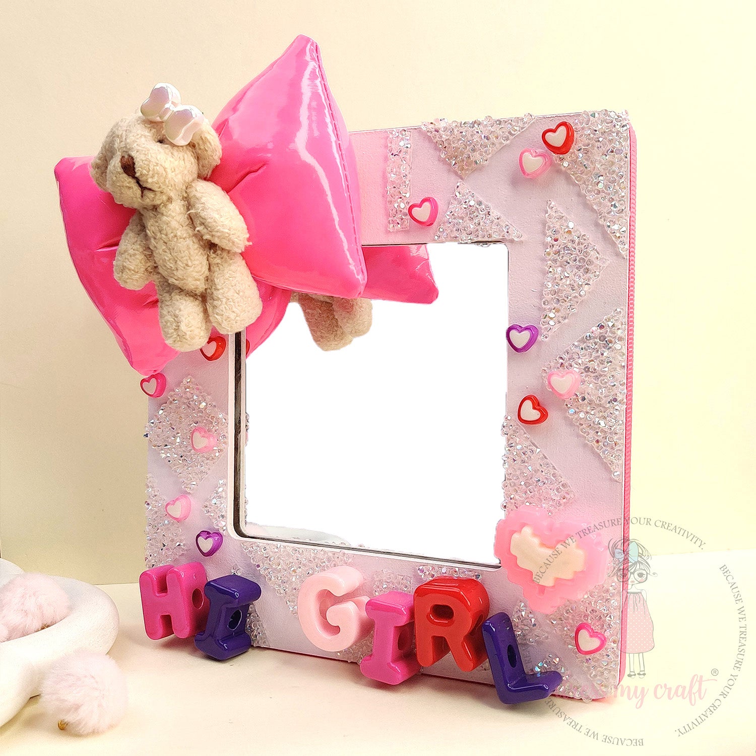 Puffy Bows - Fluorescent Pink