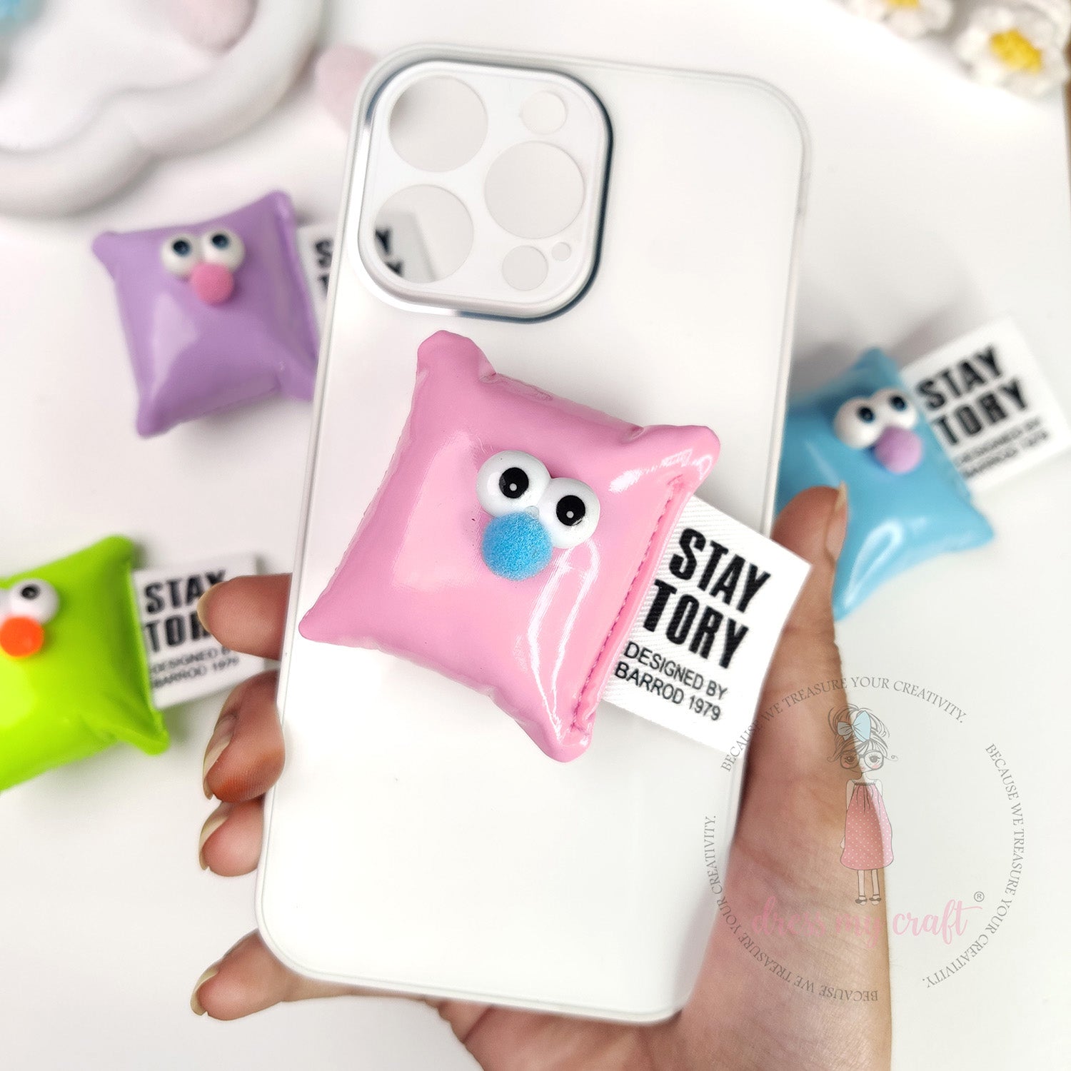 Cute Puffy Cushions With Big Eyes Combo Pack