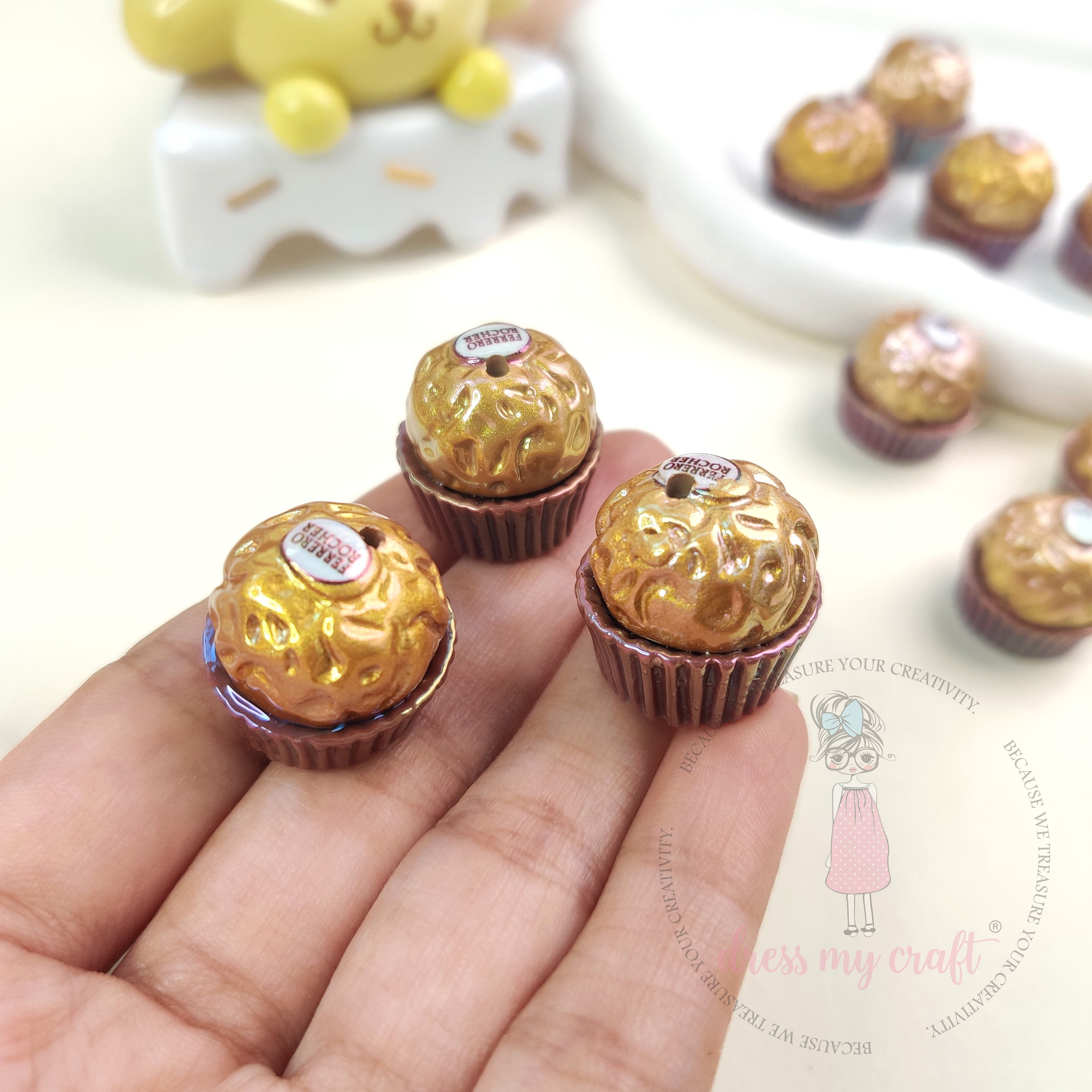 Holographic Ferrero Rocher Chocolate Beads