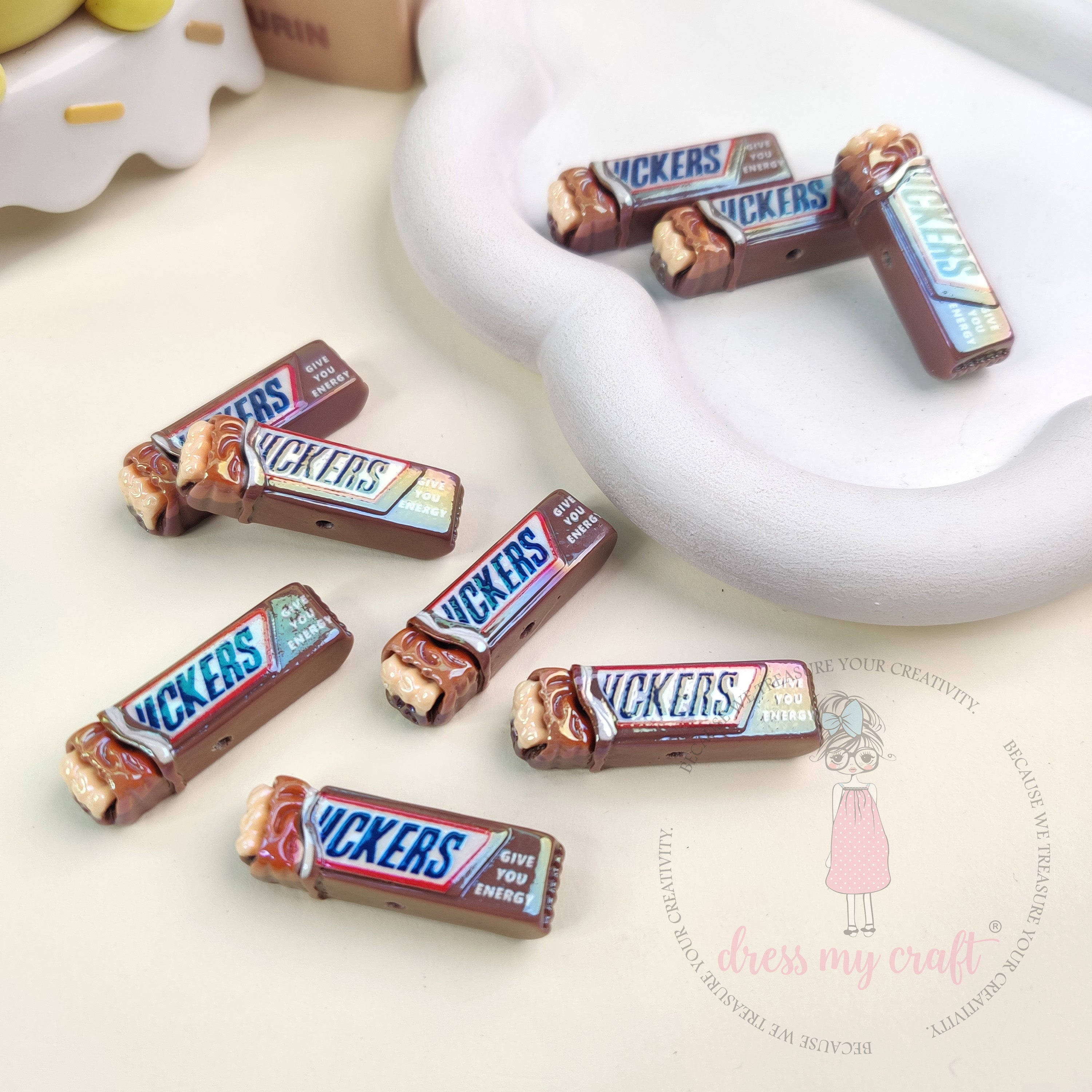 Holographic Snicker Chocolate Beads