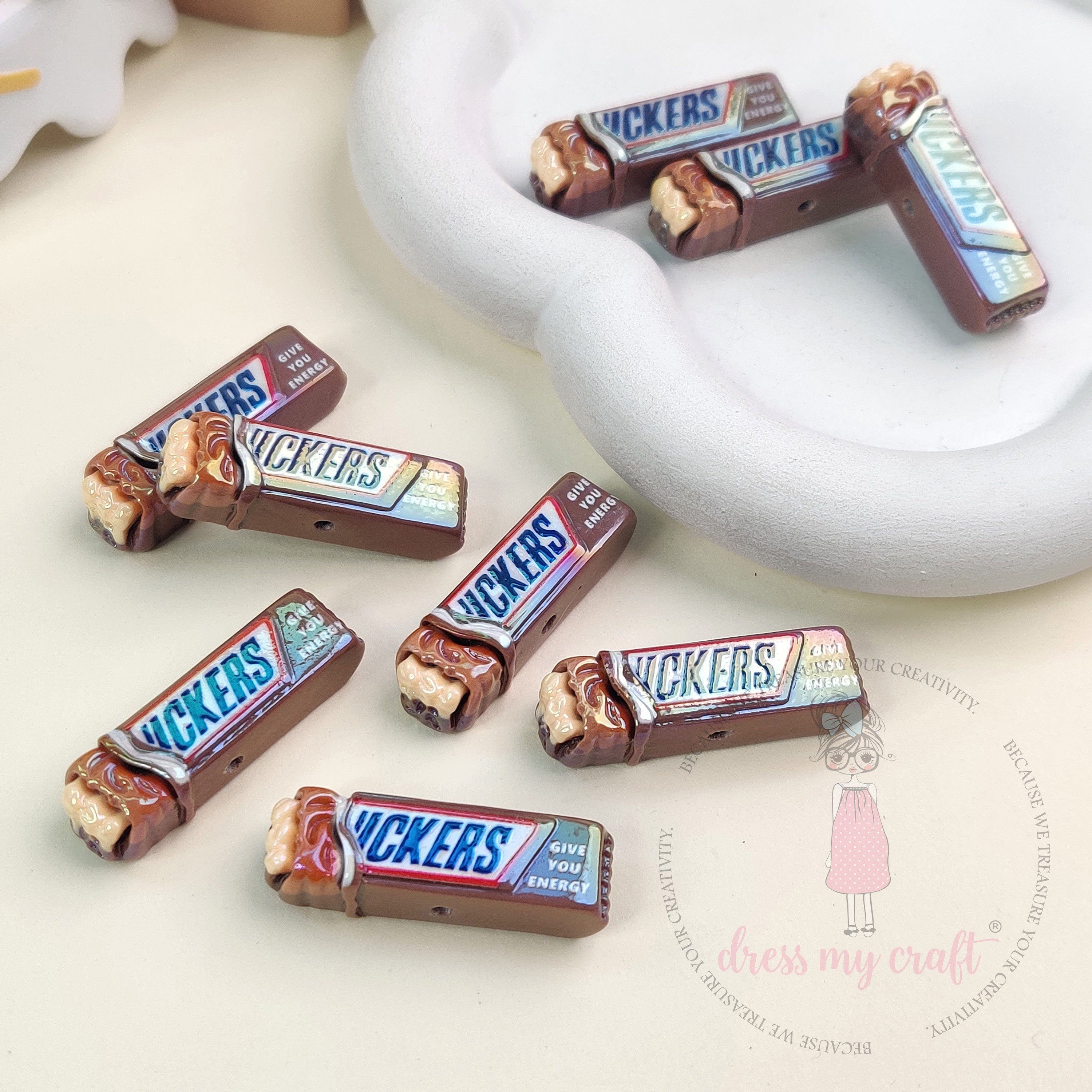 Holographic Snicker Chocolate Beads