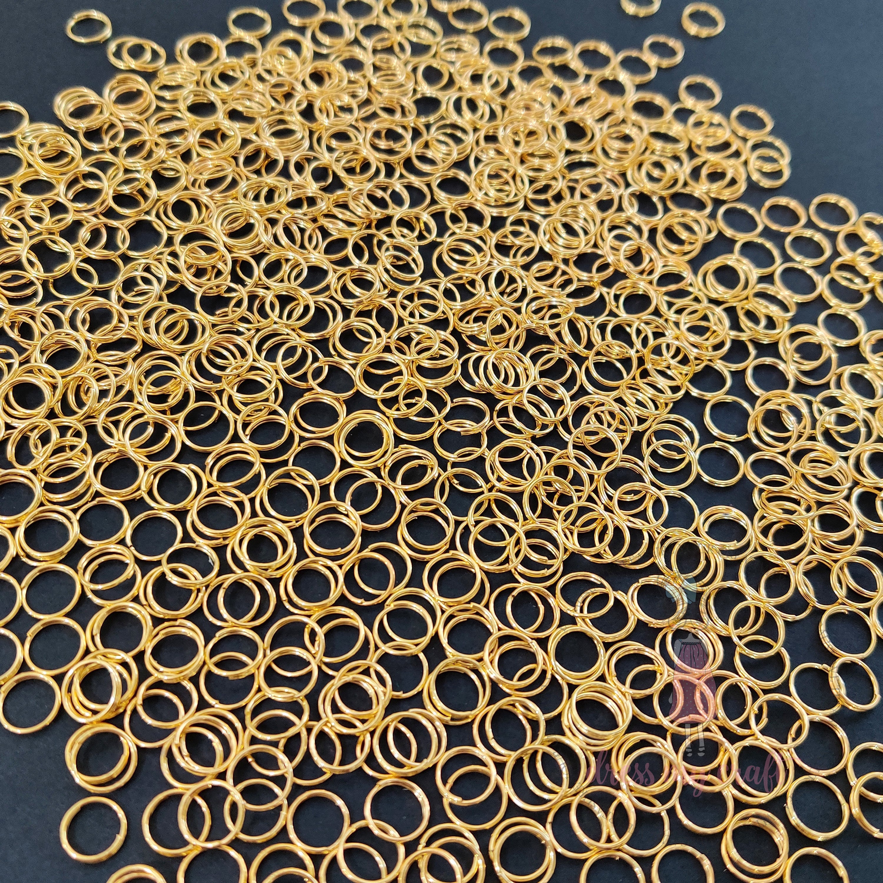 Double Loop Jump Rings - Golden 8 MM