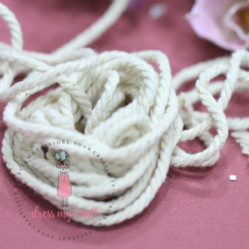 White Cotton Cord - Thick